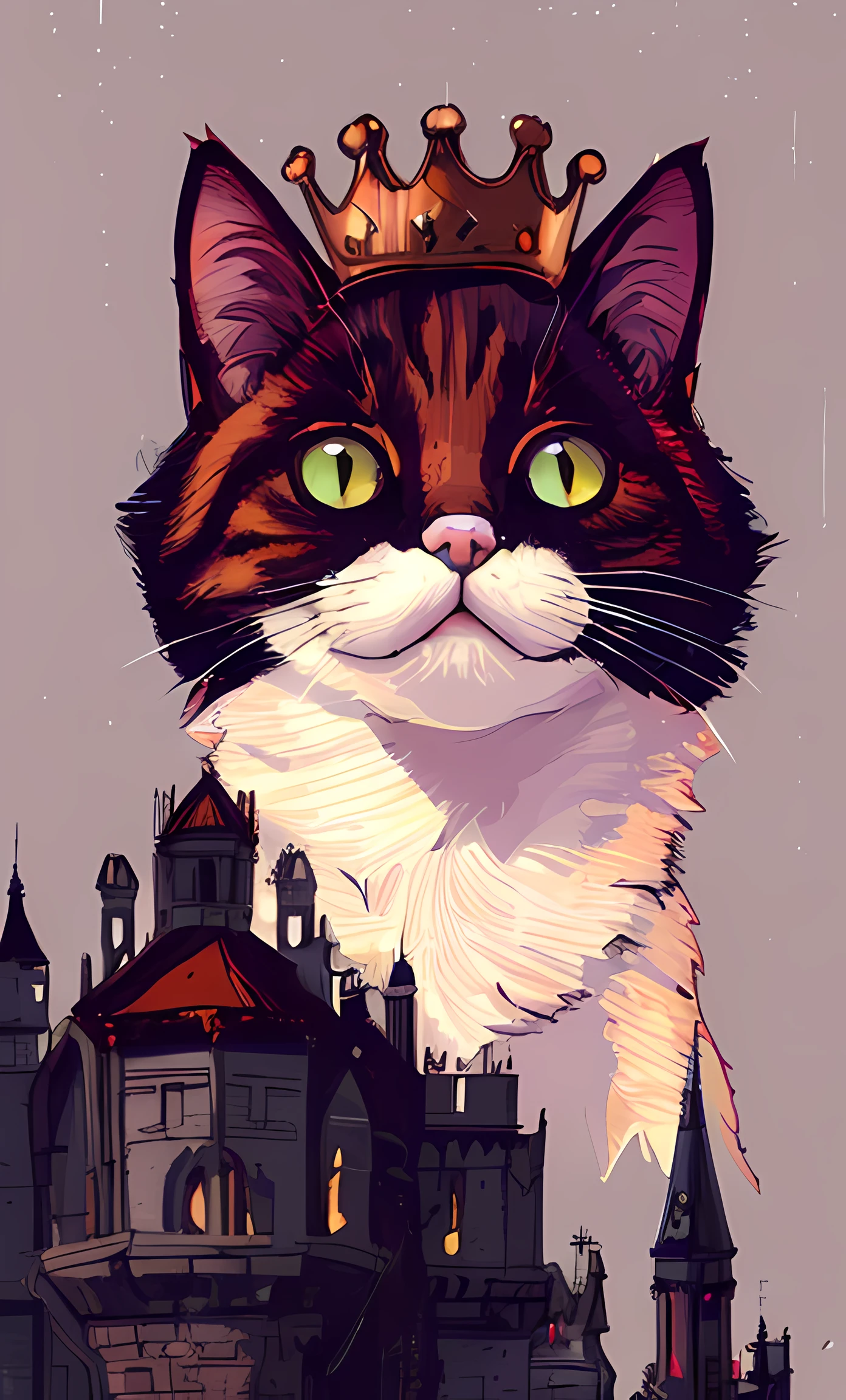 Cat with crown,