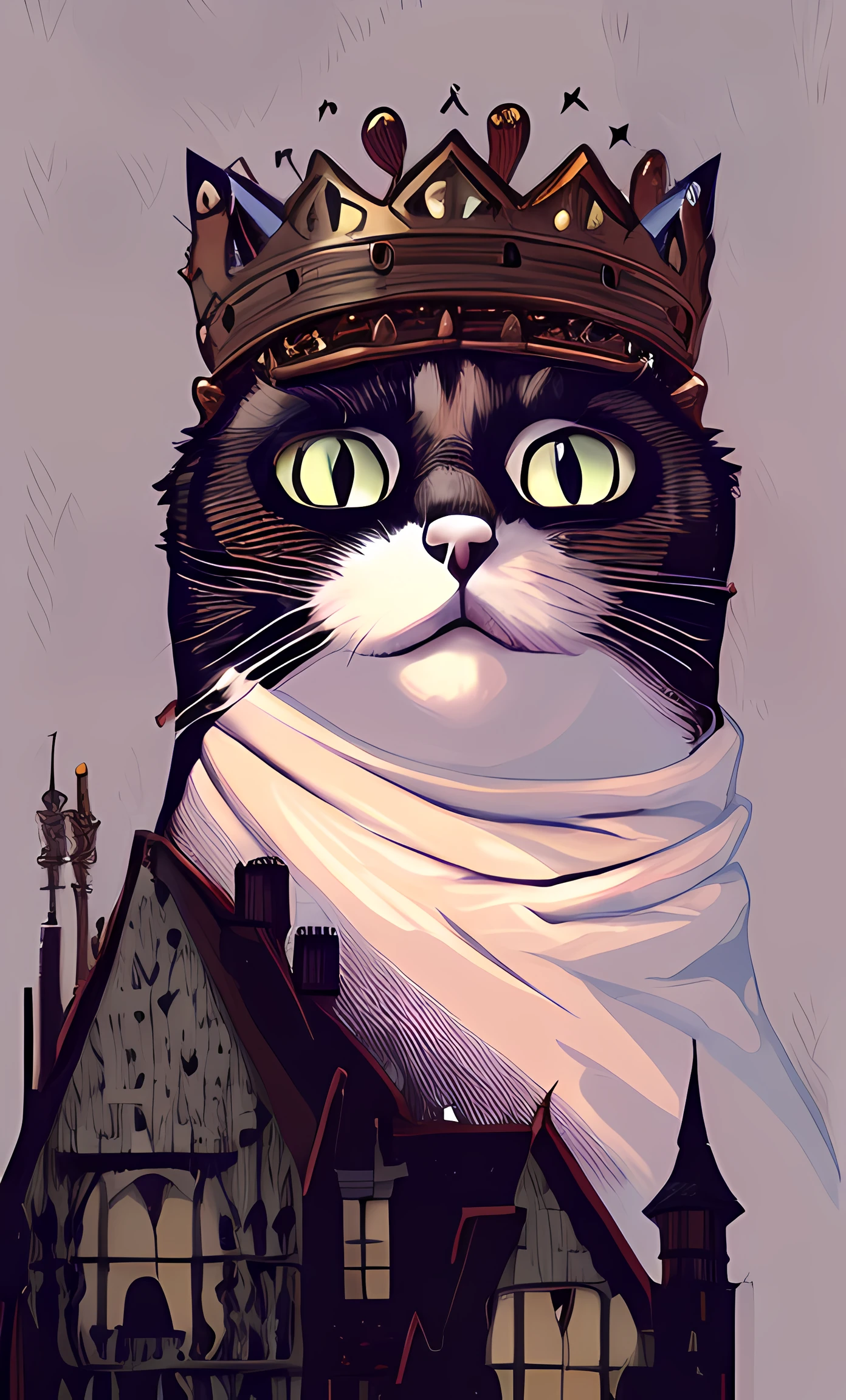 Cat with crown,