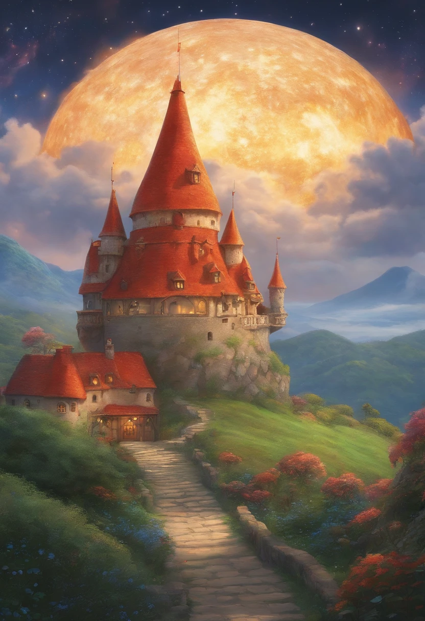 Calcifer dancing with the stars of the animation Hayao Miyazaki's Moving Castle