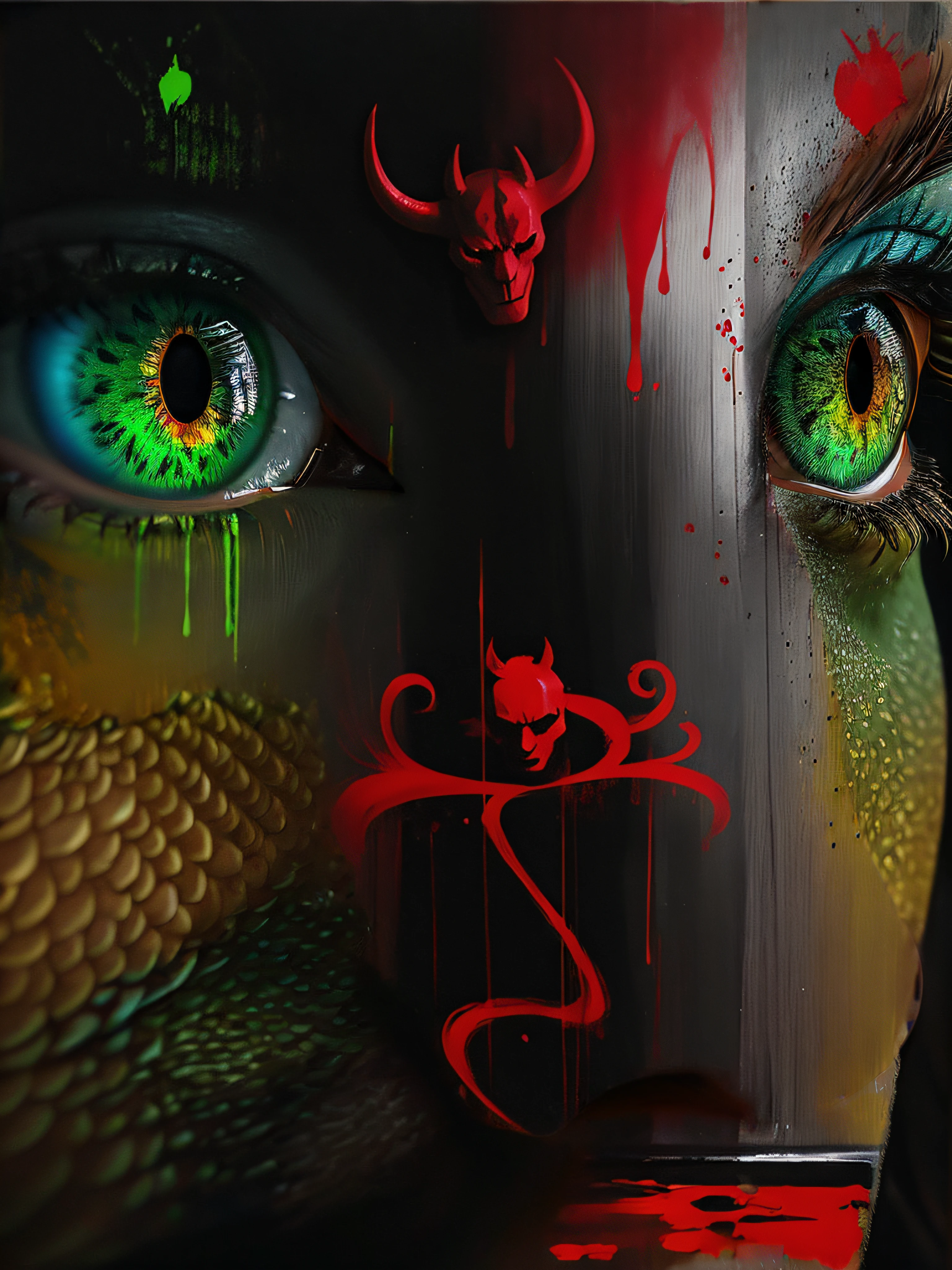 paint in red devil