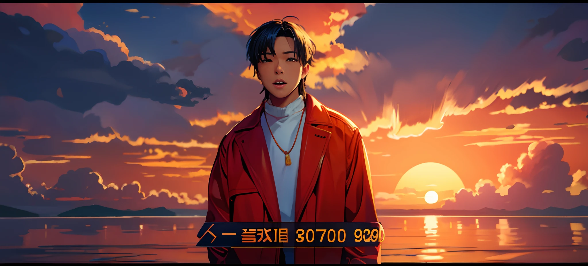 the sunset,eventide,middle score