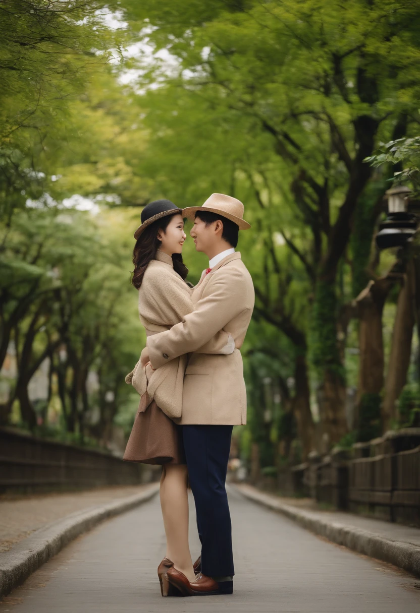 Commemorative photo of a Japan couple。Women are pretty.、10He has the face of a ager。Women have a good sense of fashion、Dressed in a trendy way in Europe。The figure of the female is slim and slender、He has a very attractive appearance。Men, on the other hand,、Weigh more than 250 kg、Have severe obesity。Because a man sweats a lot、I have a towel around my neck.、very fat and、Have a sloppy body。The man's face is very ugly。The width of the body is female3There are about twice as many、Very fat。Men are dressed in ugly clothes.、He is dressed like a typical nerd。
2A photo of a person from the upper body upwards。