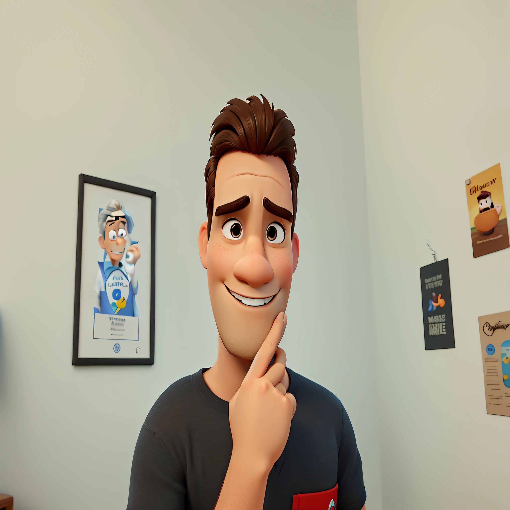 Um homem estilo disney pixar, alta qualidade, melhor qualidade