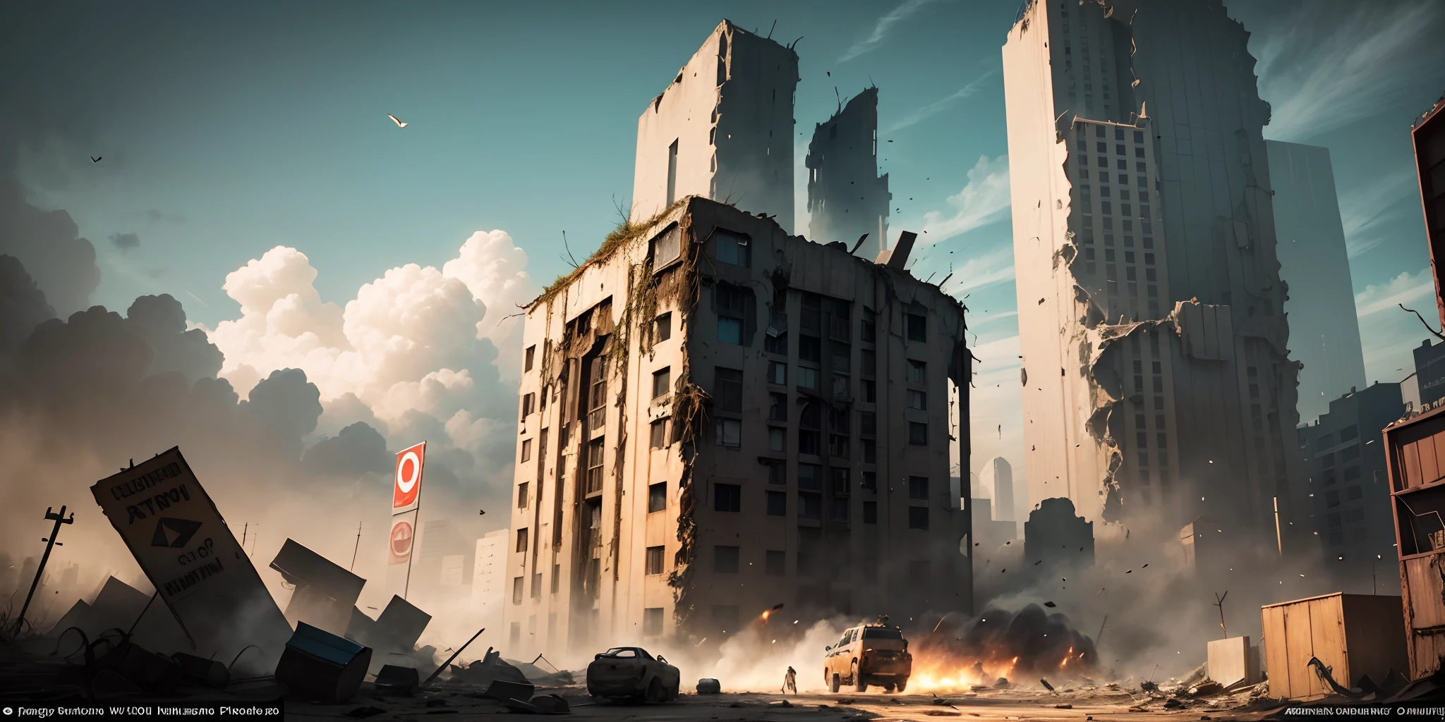 Witness the chaos and destruction of a post-apocalyptic world in stunning detail with our AI-generated images of a WW3 scenario.