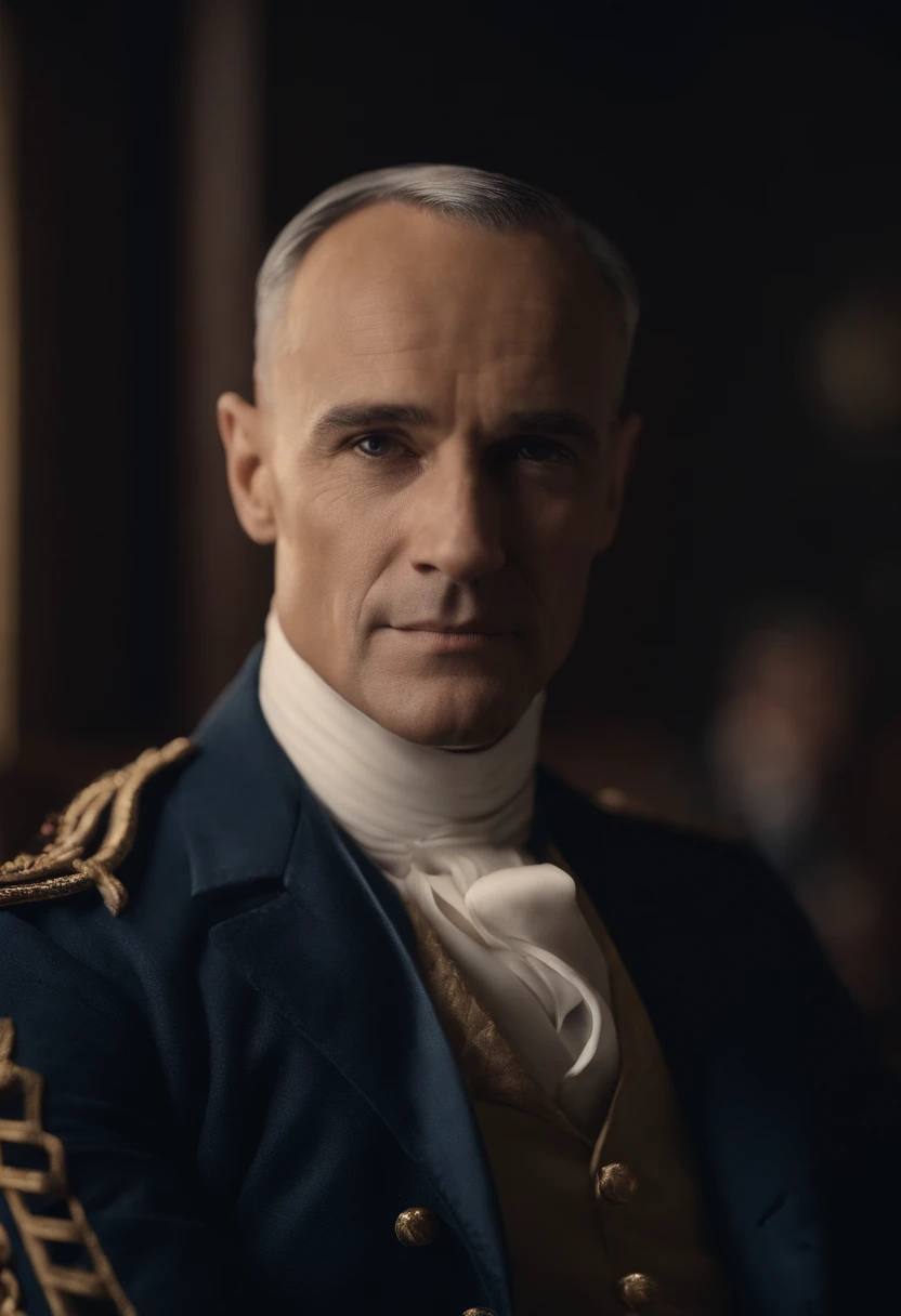 Retrato de Napoleon Hill com 60 anos. CGI, melhor qualidade, 8K