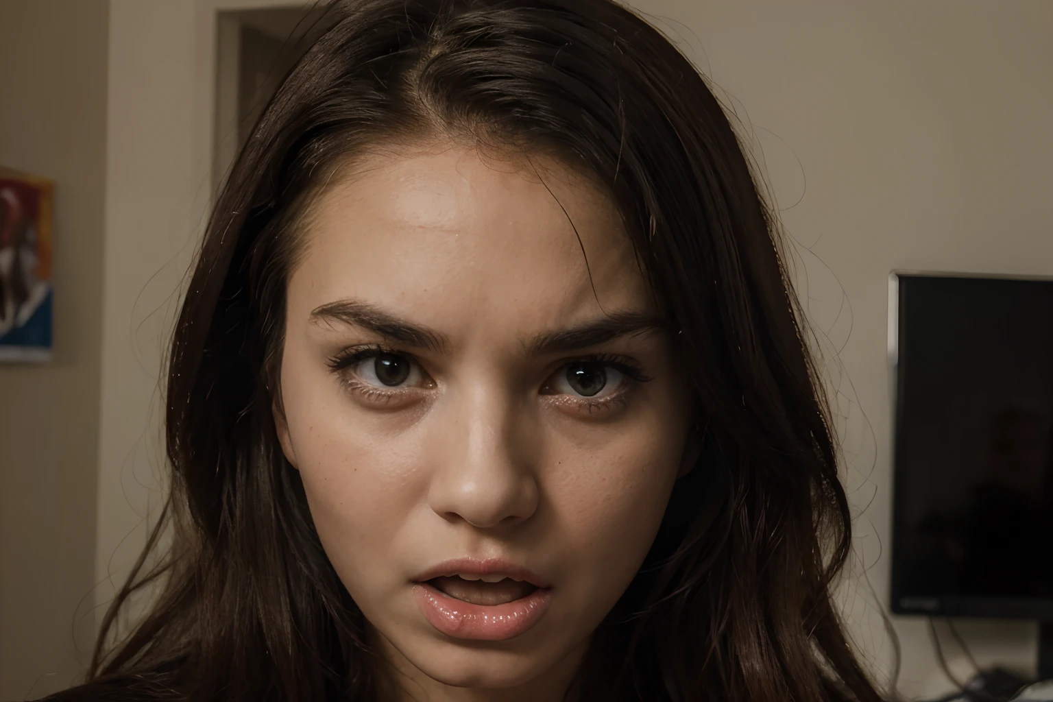 girl daughter naked and gets angry when she saw her