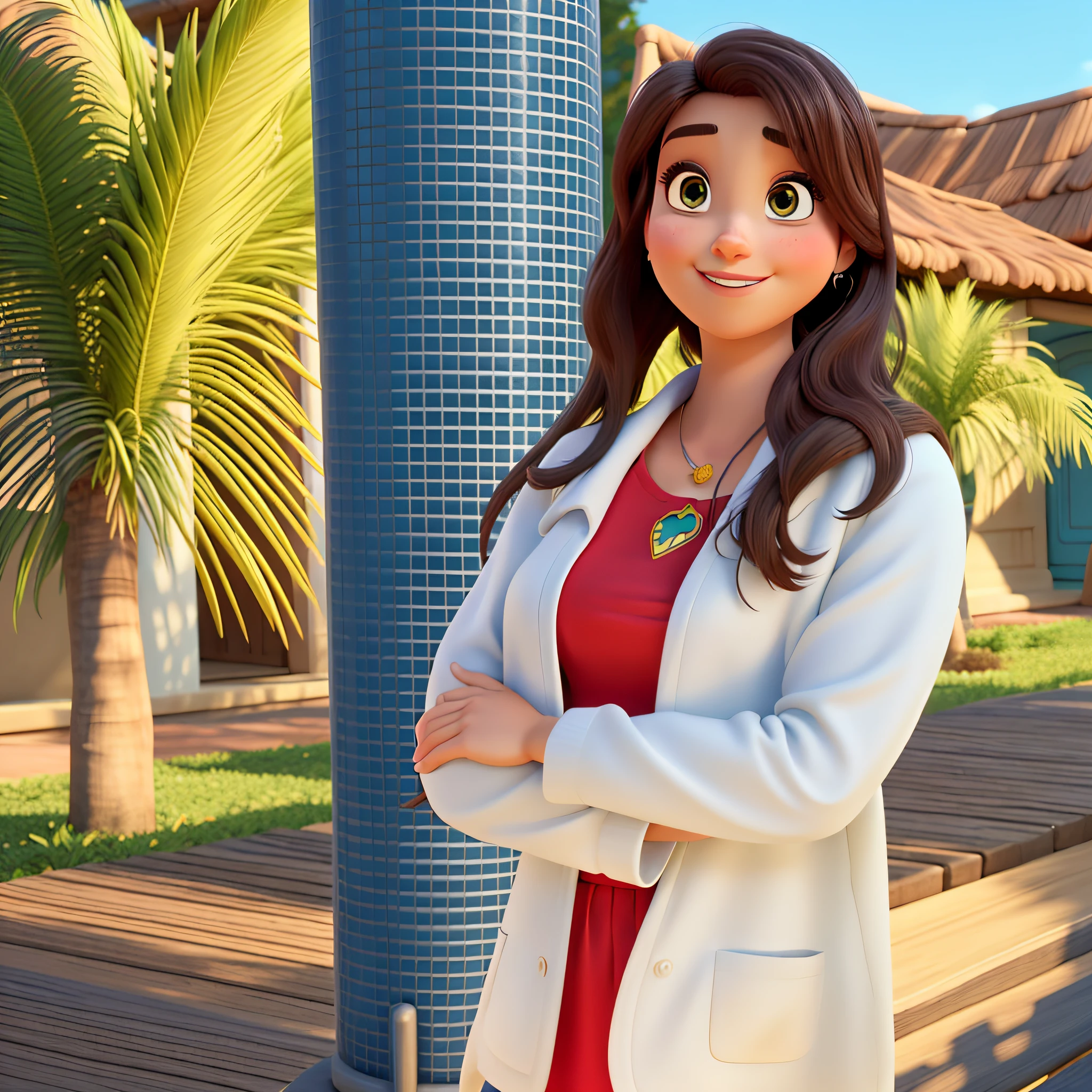 Obra-prima, de melhor qualidade, Disney Pixar Style Doctor with Background in Clinic