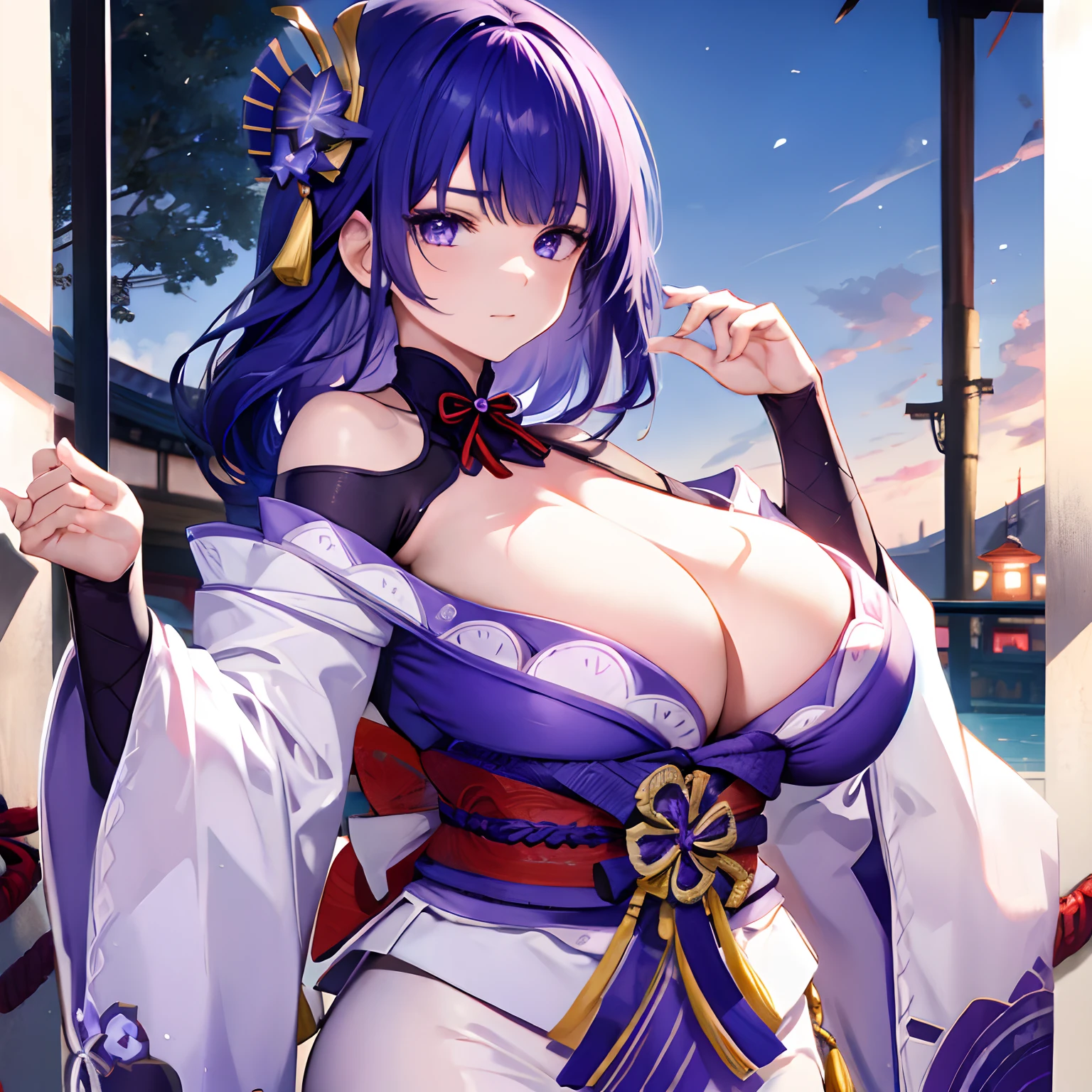 Raiden shogun, big breasts seios grandes