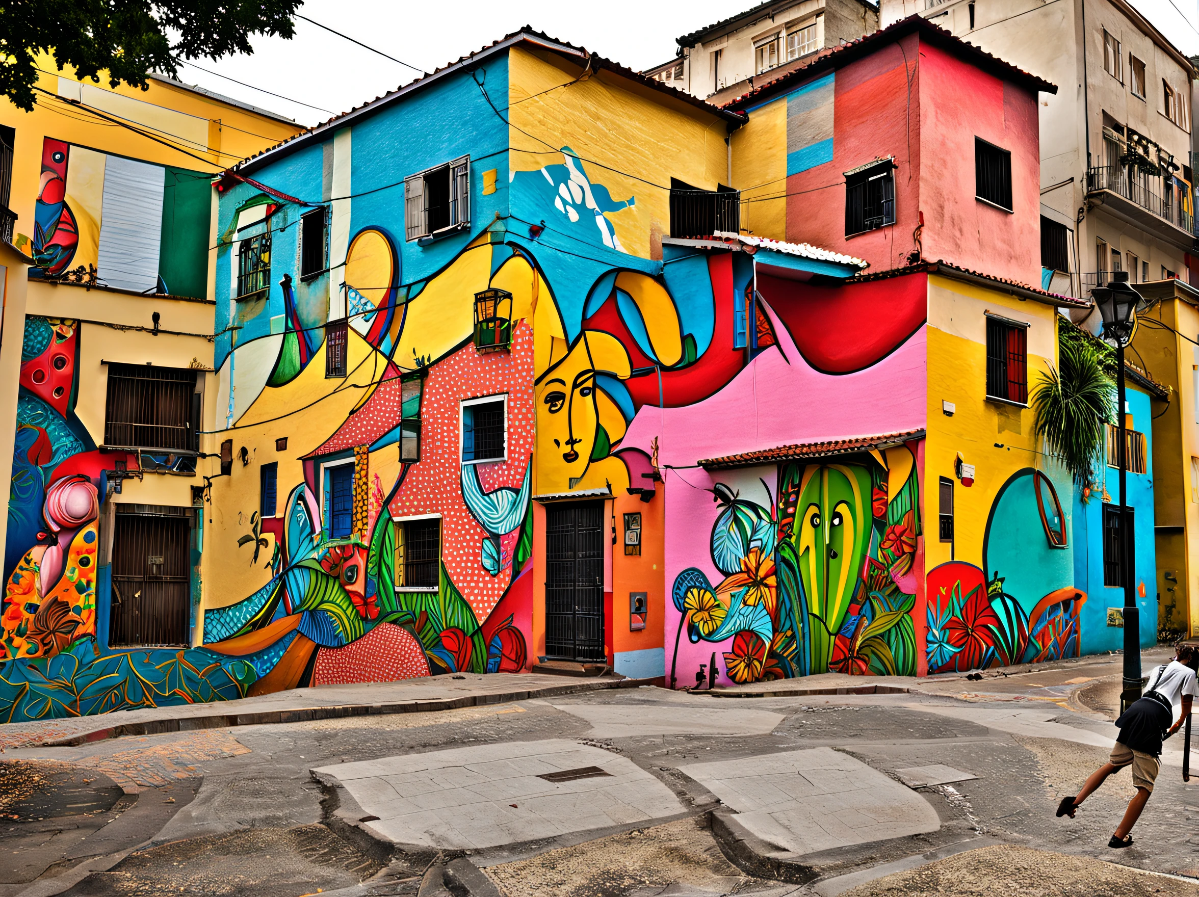Nome (FRITAGE) na parede como grafitagem. Grafitagem na parede. Arte brasileira pintada an parede. Nome pintado na parede. Fritage. Artista Fritage representado na parede.