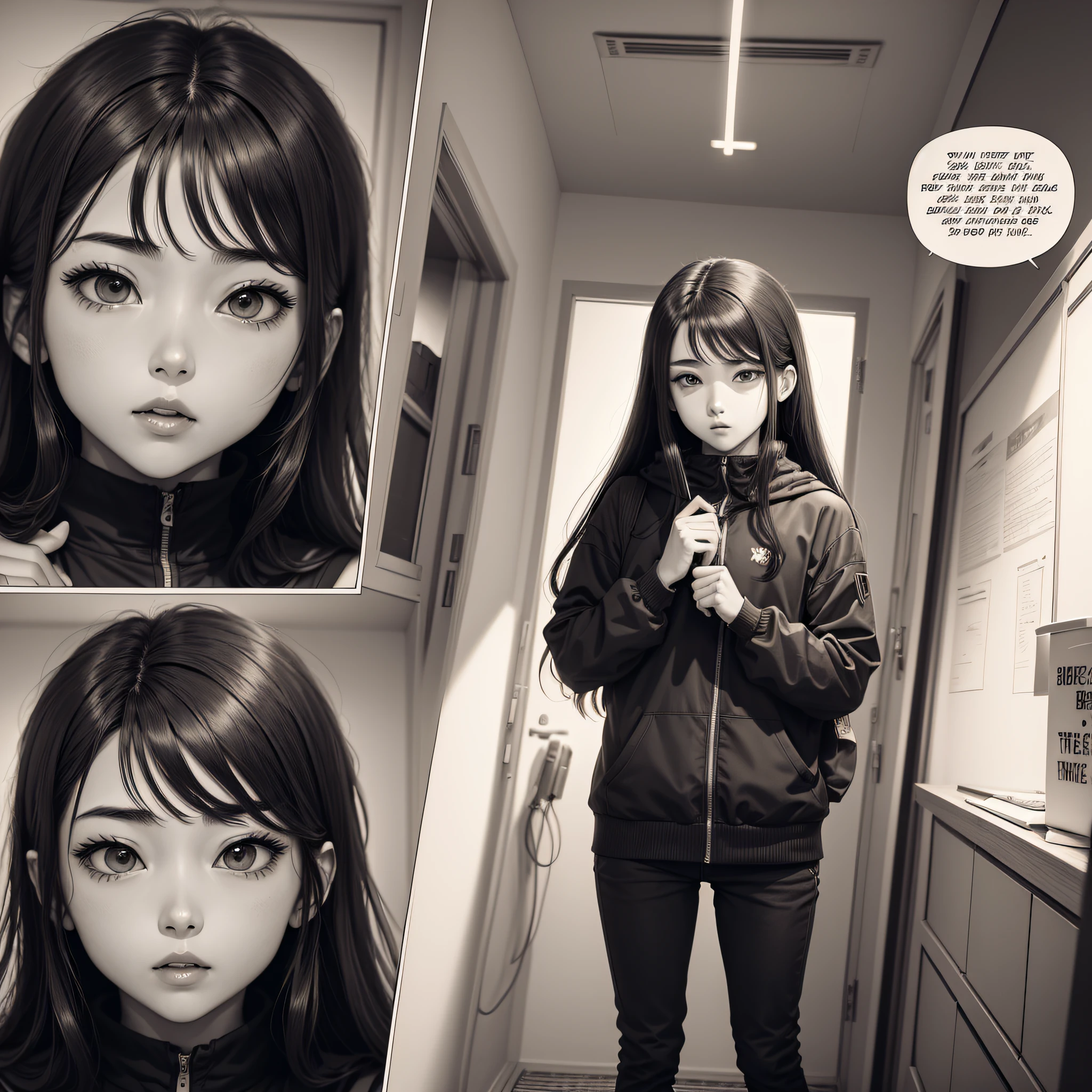 Third page of a manga with empty speech bubbles, Original