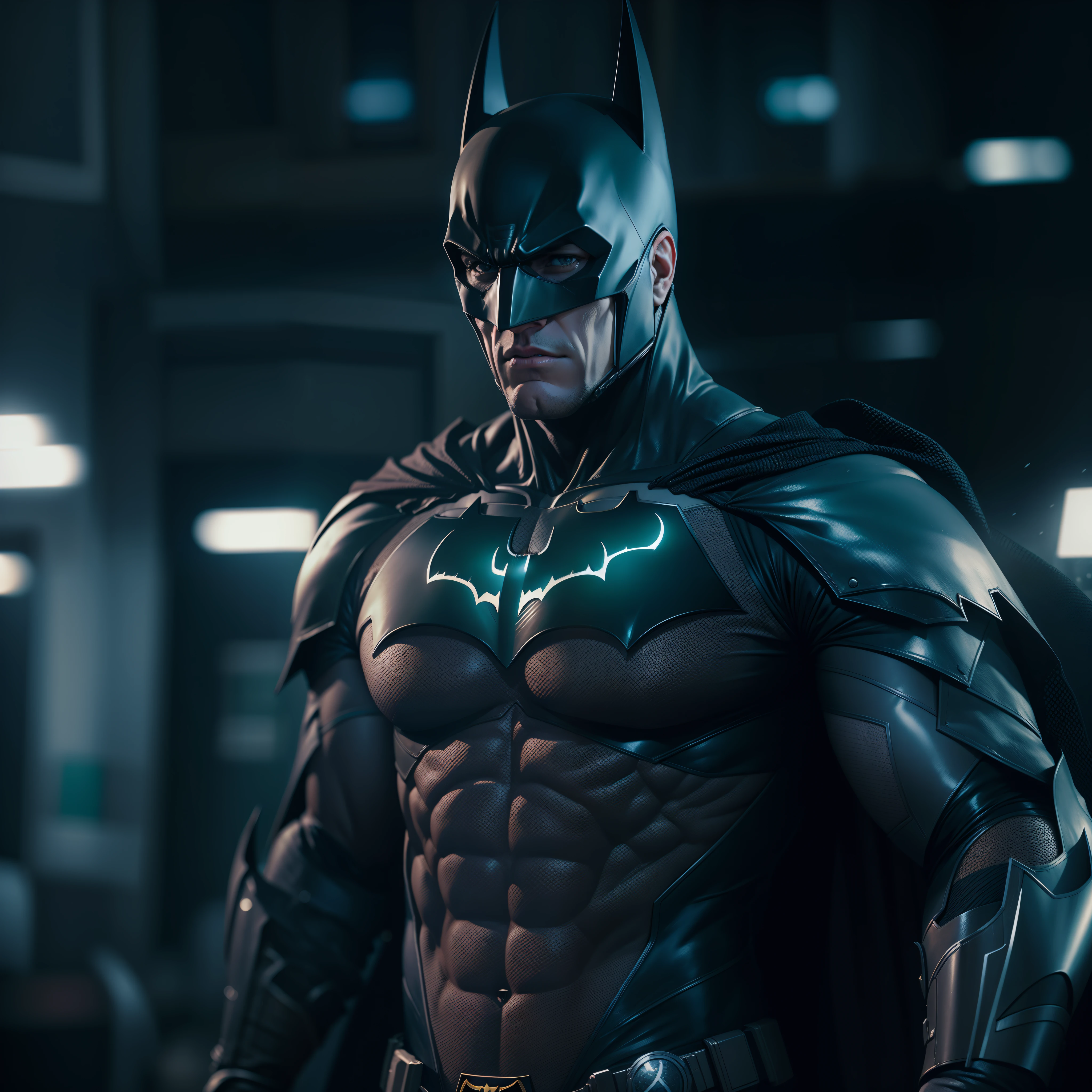 Batman in a high-tech outfit, cena de filme, 8k