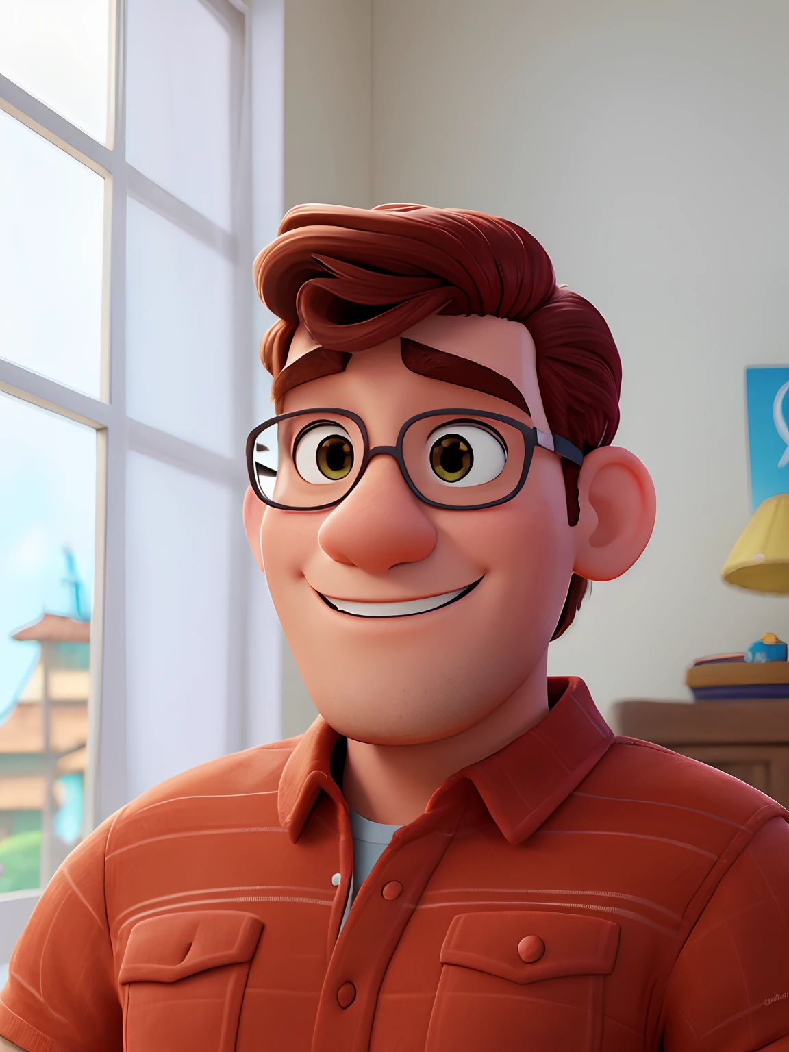 Um homem moreno estilo disney Pixar, alta qualidade, melhor qualidade