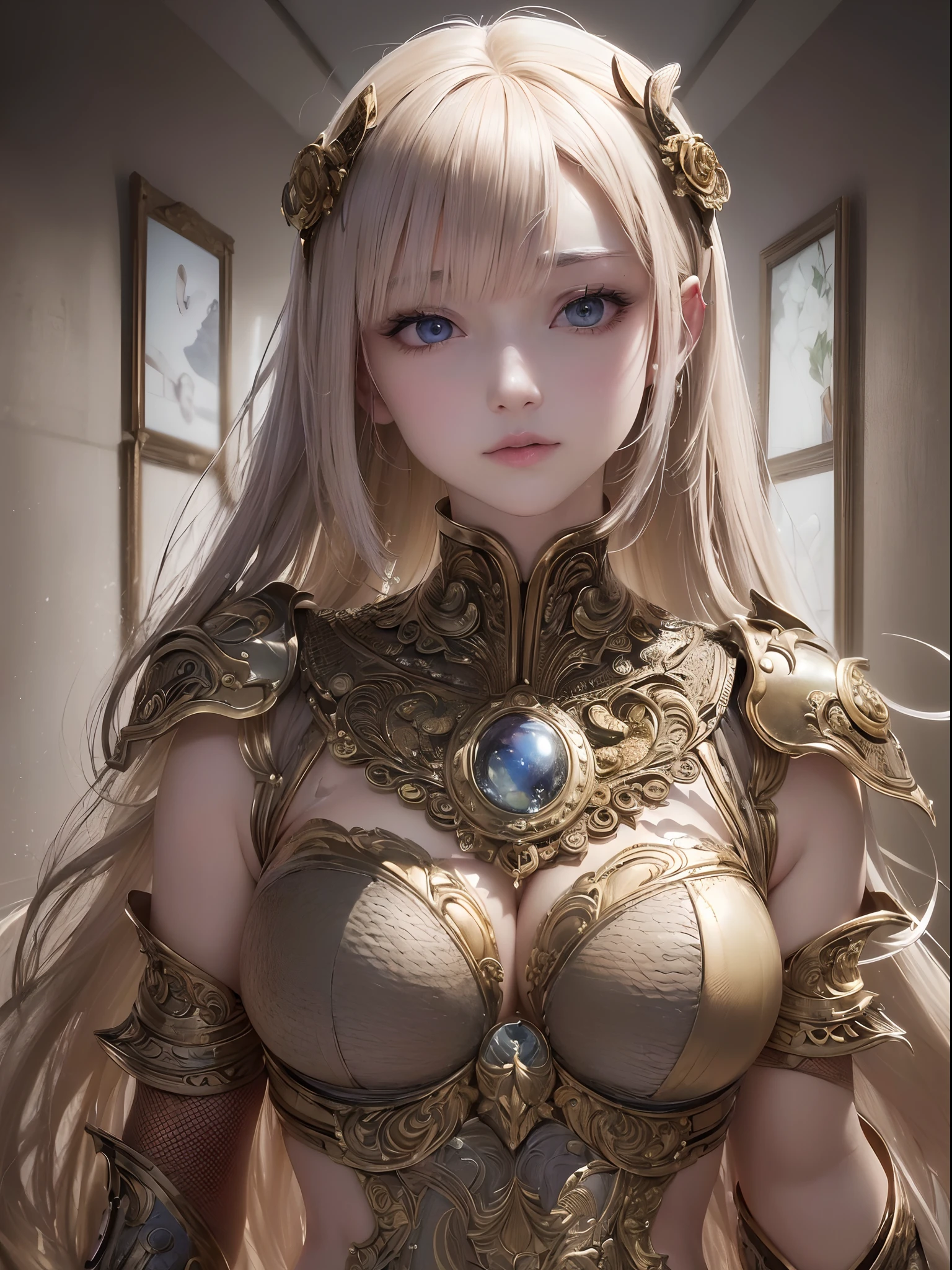 ((Finest quality)),(超A high resolution),(ultra-detailliert),(Meticulous portrayal),((best pictures)),(Finest works of art),Ultra-Precision Art,The art of astounding depiction, (1人の女性:1.5),A warrior,wingspan,s Armor,Large scars