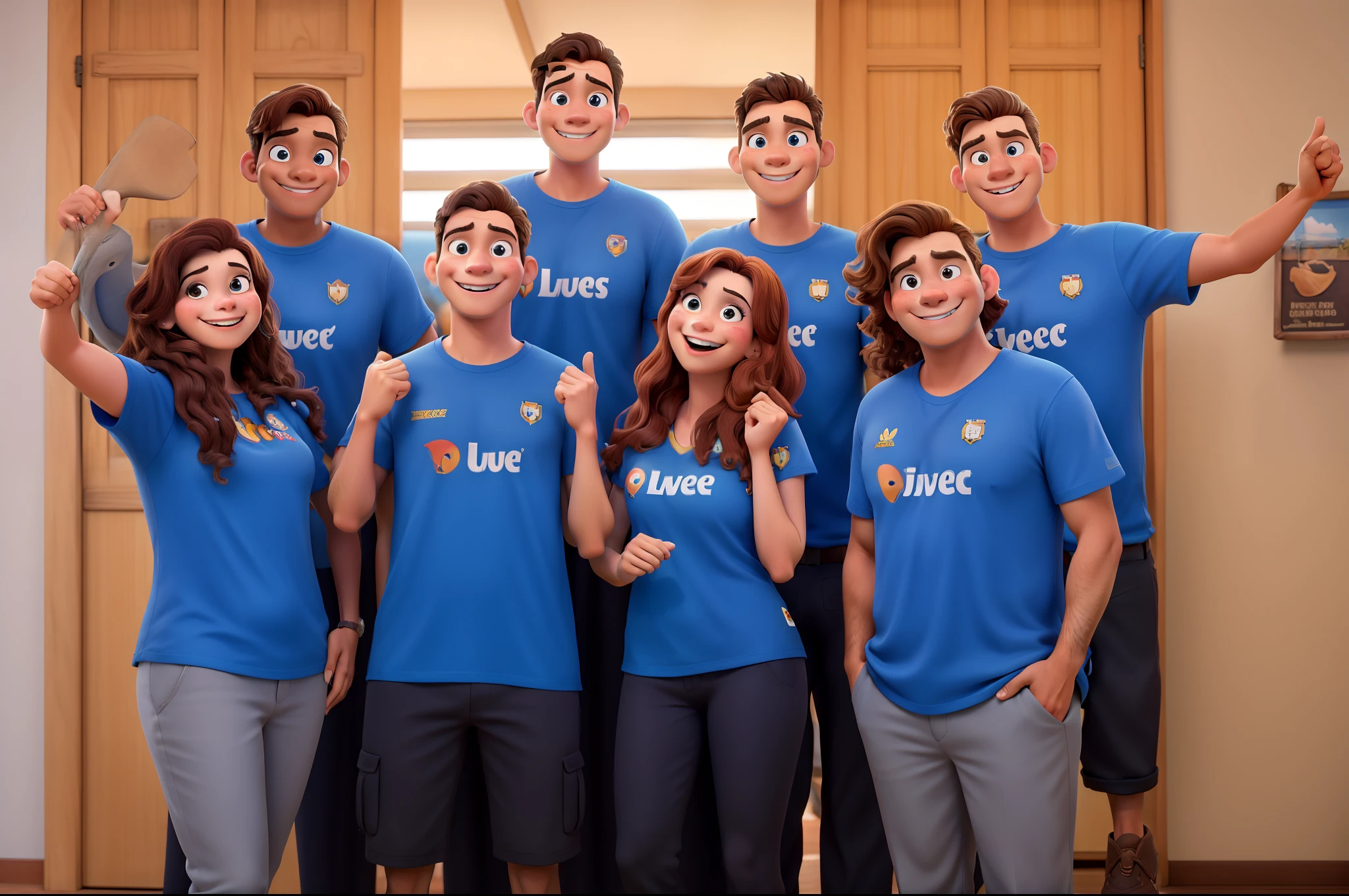 Uma equipe estilo disney pixer, alta qualidade, melhor qualidade