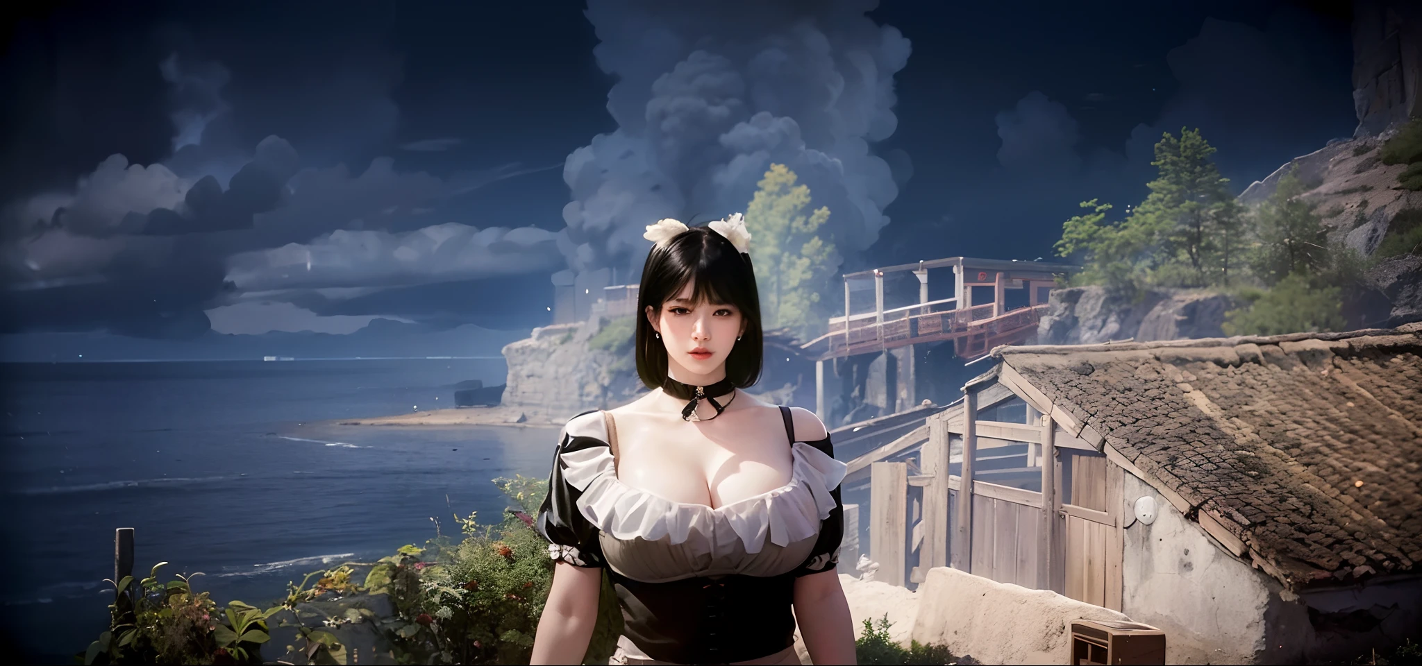 (8k, RAW photo, photorealistic:1.25) ,( lipgloss, eyelashes, gloss-face, glossy skin, best quality, ultra highres, depth of field, chromatic aberration, caustics, Broad lighting, natural shading, Kpop idol) looking at the audience With serenity and goddess-like bliss, big breasts, transparent clothings, transparency cloth, bra less, (transparent clothes), (big breasts), (big tits), full body,