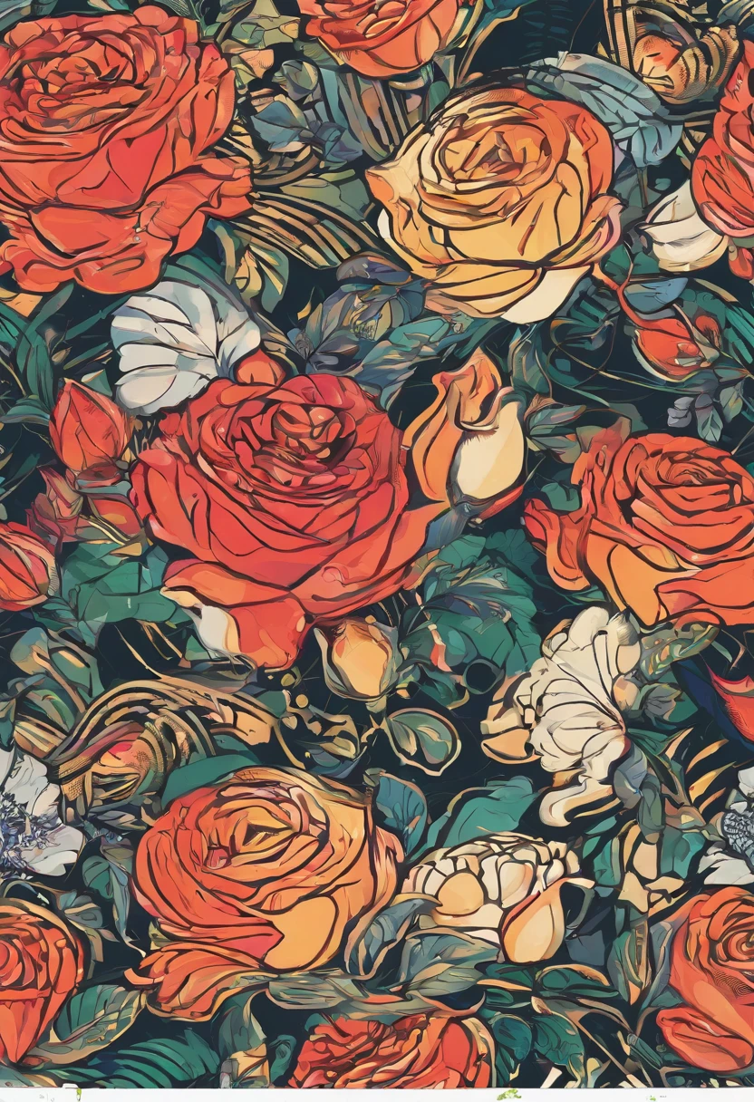 Rose flower,flower bouquet,many color,Beautiful packaging,dim murky lights,Stand on the table
