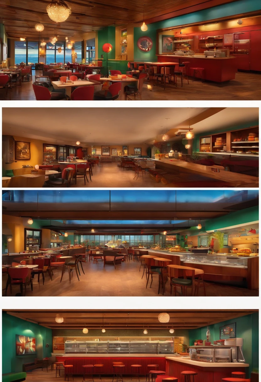 Um filme inspirado na Disney Pixar, cafeteria