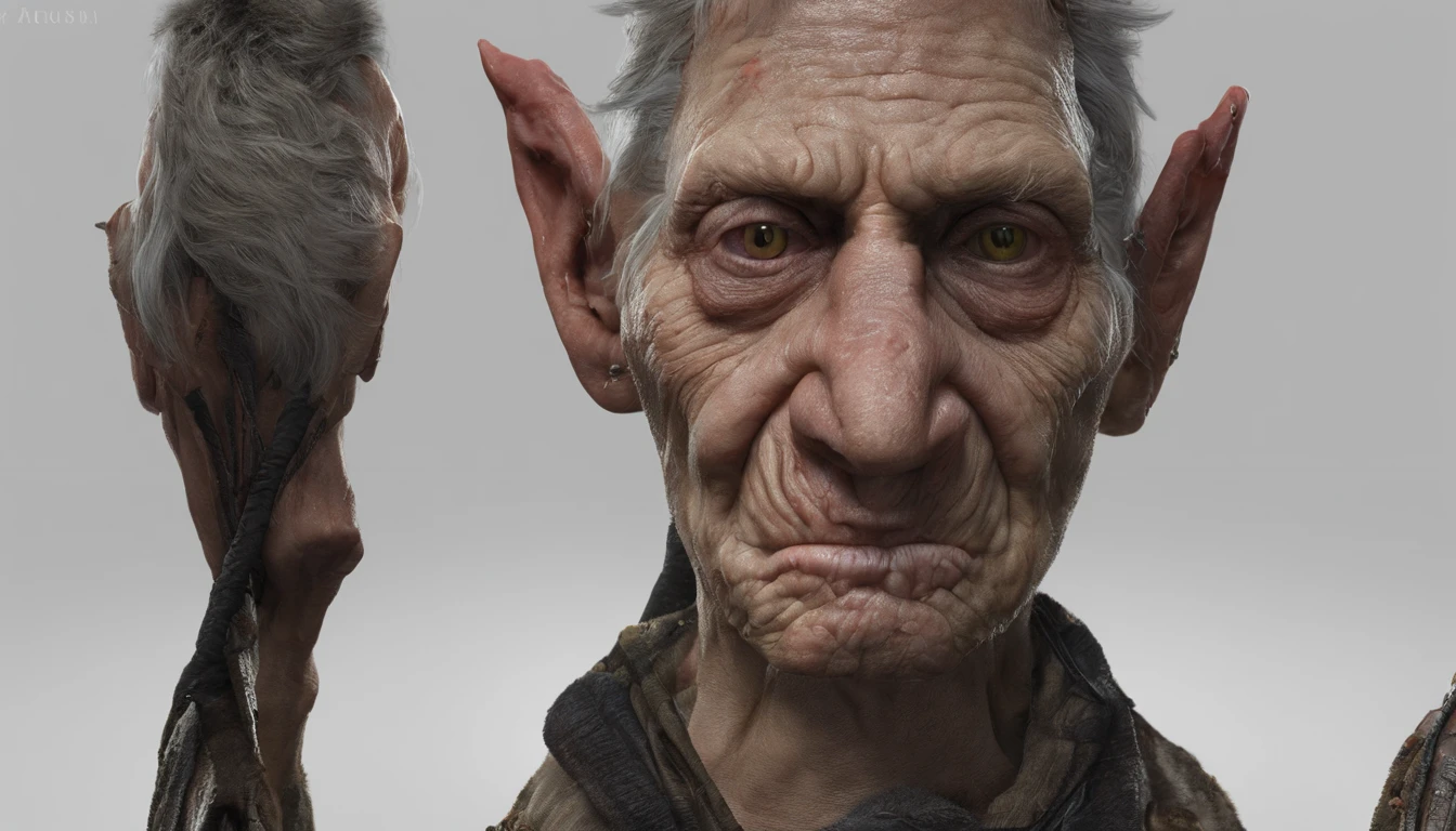 filme de terror, Cursed Old Woman, bruxa, cheia de rugas e cortes no rosto, na casa dos 90 anos, fundo de uma cozinha escura, olhos todos pretos, Roupas escuras, Rasgado, candle in hand, virado para a frente, detalhado no rosto,Realistic image,cabelos grisalhos,corvo