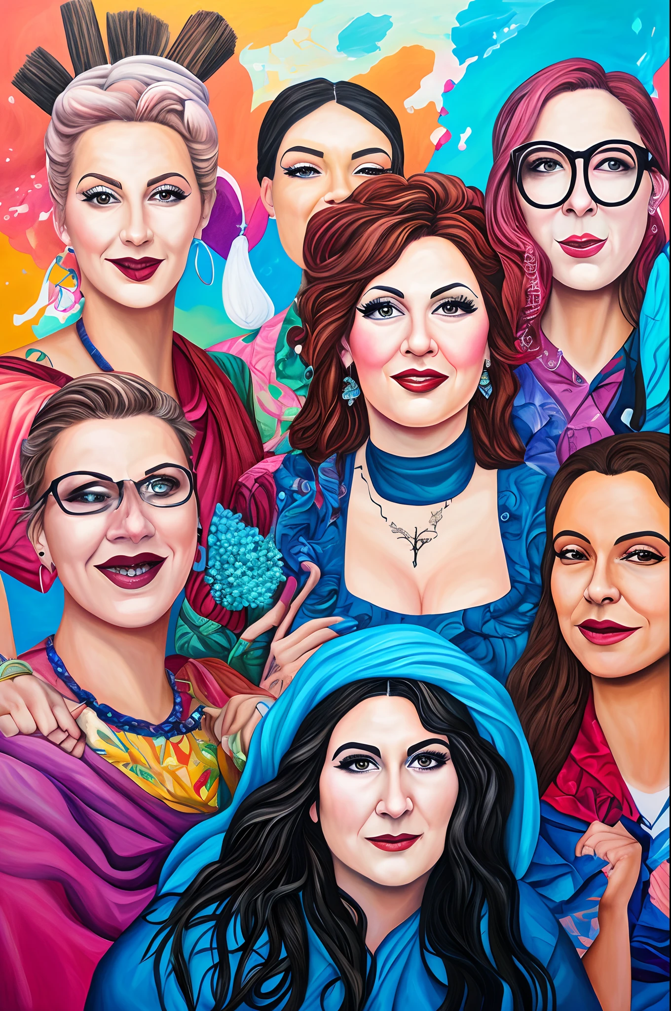 Feminist creative painting