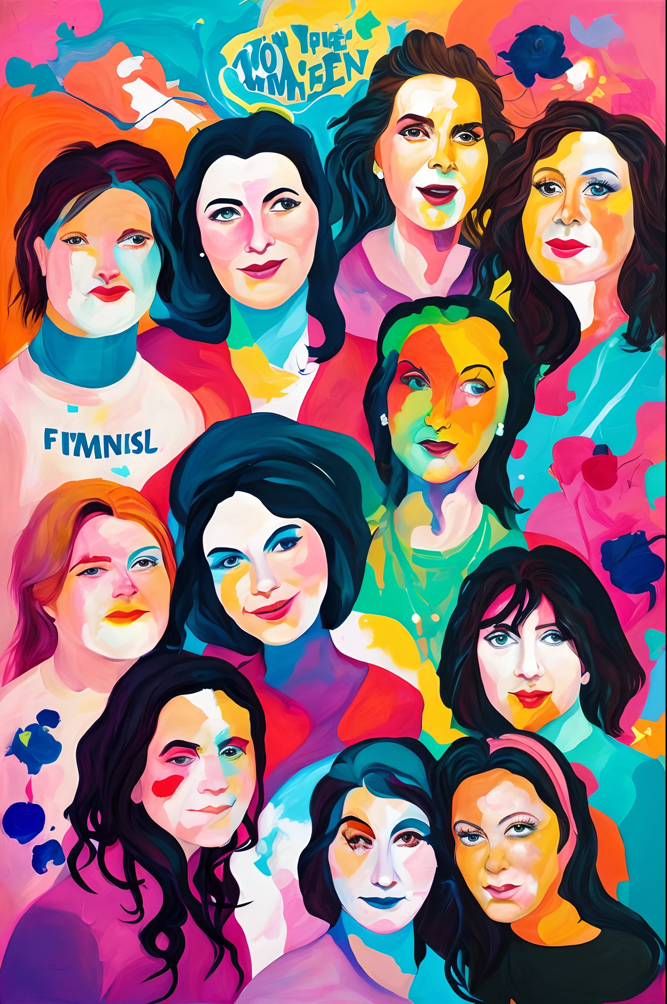 Feminist creative painting