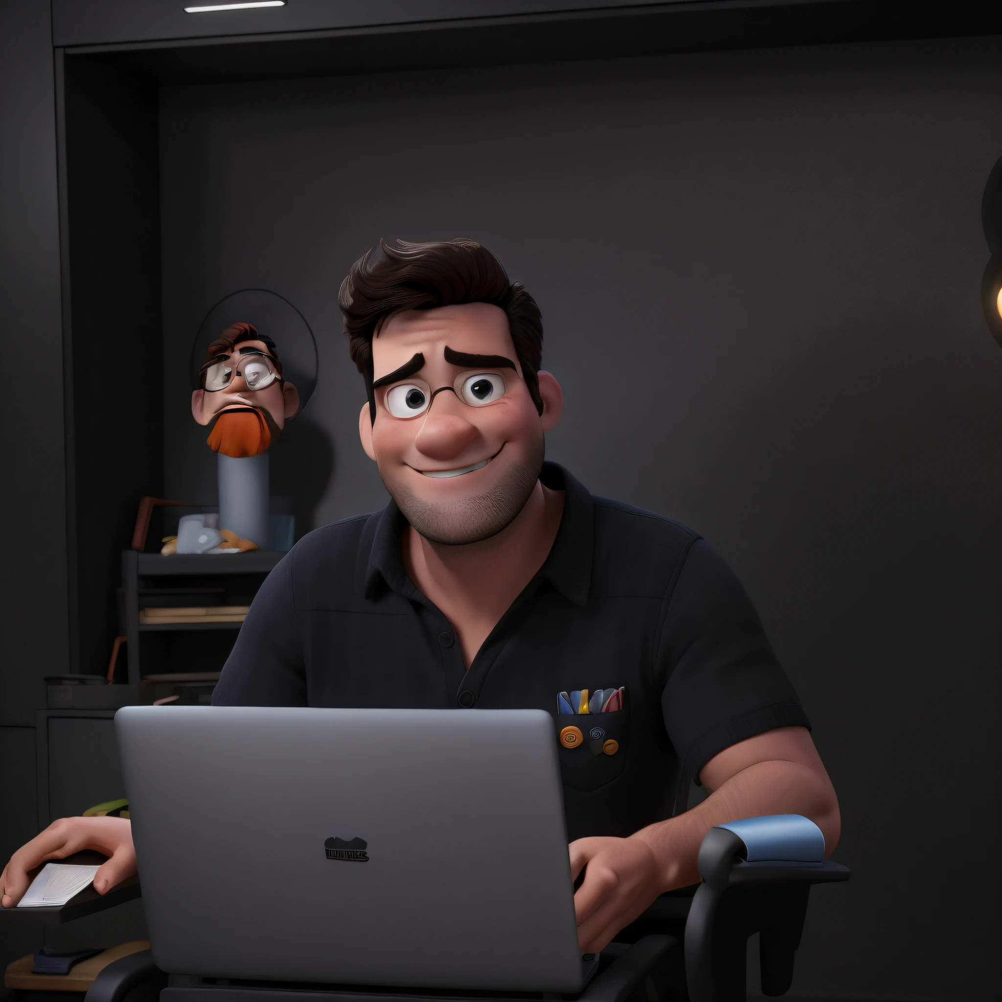 um homem estilo estilo disney pixar, alta qualidade, melhor qualidade.