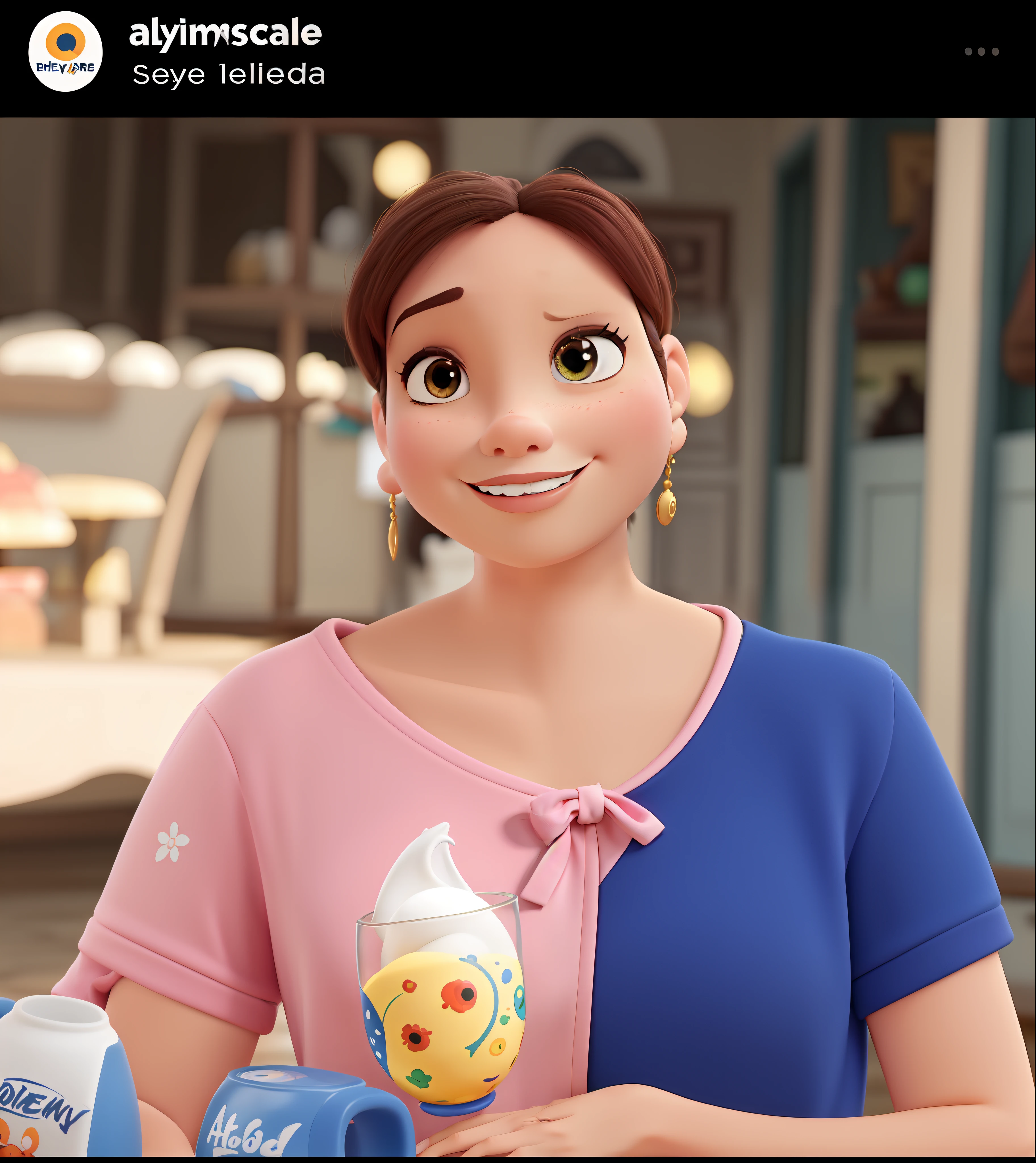 mulher estilo disney pixar, alta qualidade , melhor qualidade