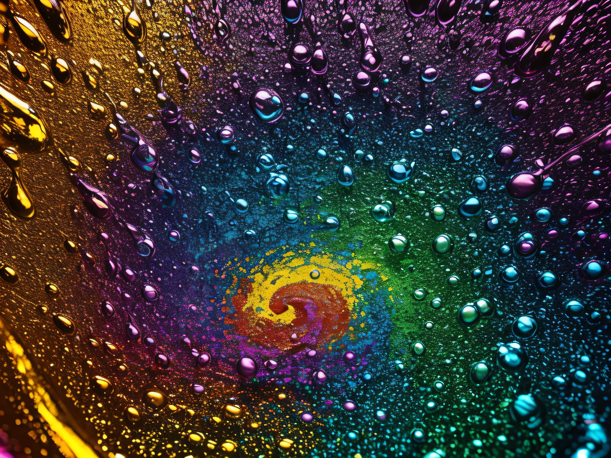 (Outrageous quality,high resolution,Masterpiece),(realism,realistic), (The art of painting the body with various colors, Fluorescent paint:1.23), ((Screen with liquid splashing down, liquid paint:1.35), very detailed:1.13), (),Color splashed all over the body., Photography. Big breasts, sexy poses, back view.