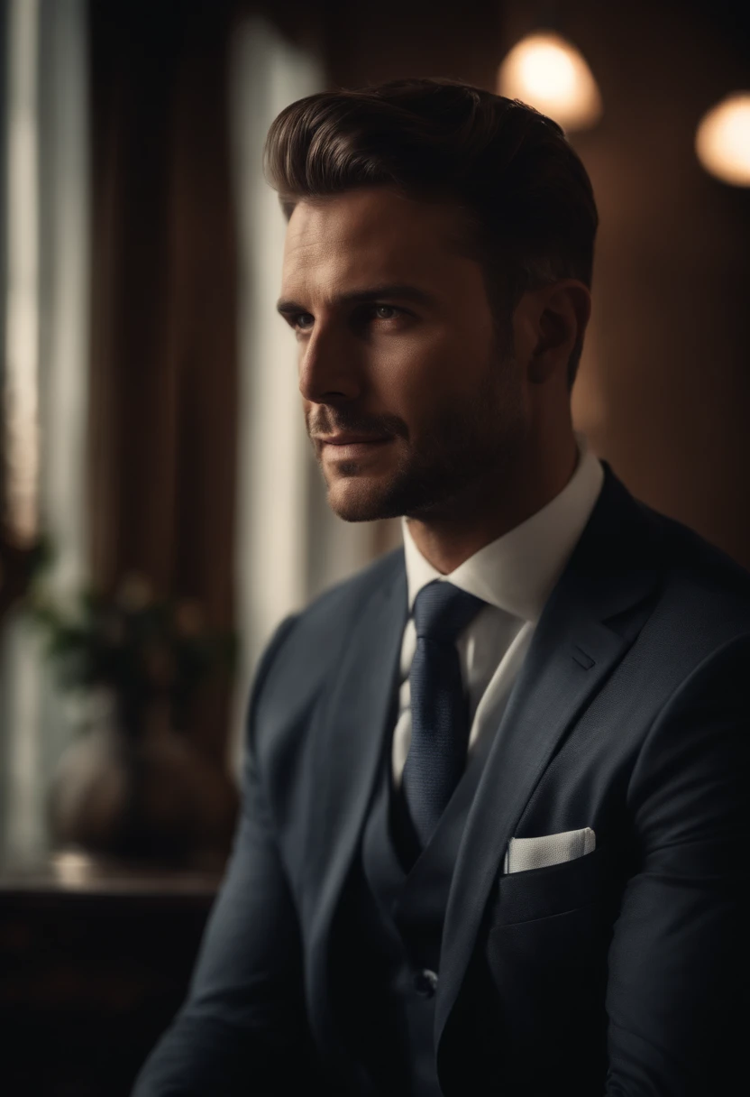 Generate me a handsome goss businessman in portrait