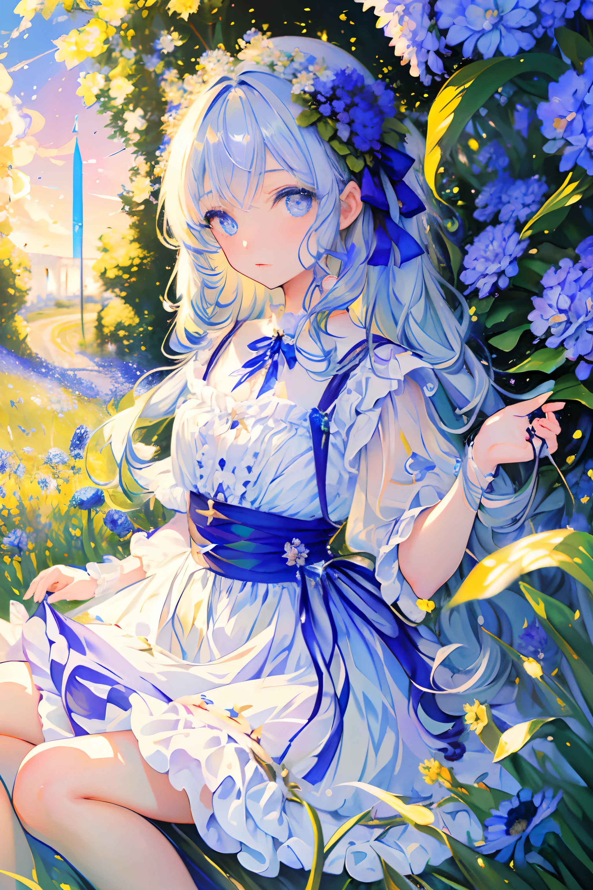 Cornflower art, dreamy (petite and beautiful detail-eyed girl. The depth of field in the photos was perfect and the lens flare added a nice touch. girl