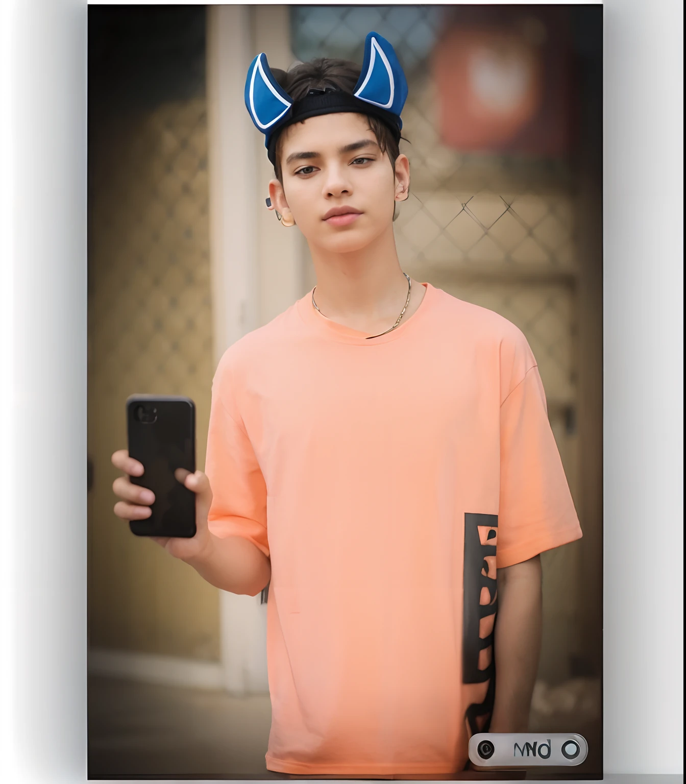 Hip hop t-shirt and iPhone and hd me