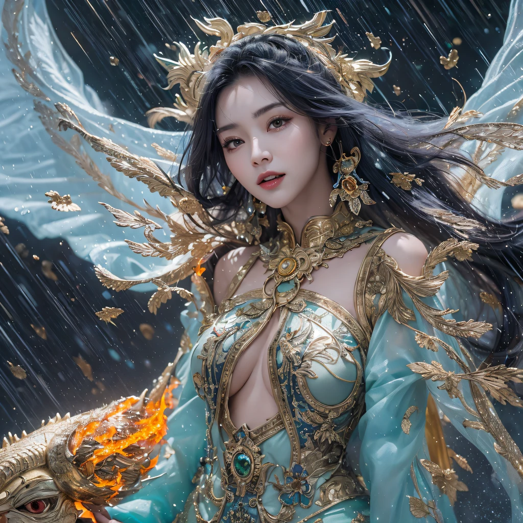 cinematic cgsociety,Fly the Nine-Tails Light Blue Sky Division Flame Bear Star,Black hair,Torch Night Black, Gold, Orange, Brocade, Silk Snake Print Silk Trousers,Rouge diamond tulle sheer lizard-patterned leggings,Fat woman flying in the snow of space,Front view,Pure transparency,Wear boxing gloves,Wear thick-rimmed reflective sunglasses with gold threads,Panorama ultra-wide angle,extremely happy,The texture of the real person is delicate,Strong visual impact,Hyper-detailing,Dream girl,Refined face,prettyeyes,Hair strands float in the air, Cherry model,Zhou Xiaotong,crystal-clear,Good sense of perspective,Light and shadow effects,16K smooth,Surface reflected light,,Tropical canyon battle scene、Chinese big breasts、Quaint、three kingdom、ember、100 people、Telephoto vista(CG)、Intense CG battles、high detal、masuter piece、NSFW,Multi-layered long-sleeved gauze garment,Quick-dry vest,Linen sweater,Crocodile skin cape,golden shoulder pads, Silver hammer pattern cape, Burgundy body hair,Water vapor female spy,Shower buttocks green fruit milk jelly flat chest,Pine silk fish net knee brace space dance,Hexagonal prism,Put on a pineapple knife sprinkled with gold,extremely happy,Winter rain on the border(Tropical canyon battle scene)((Scenes))(Extremely detailed Cg Unity 8K wallpaper,Masterpiece, Best quality, Ultra-detailed)He played Huang Yaoshi in the movie,Flowing black hair,Mars Mo River alluvial plain East African Rift Valley region,Rock Sugar Onyx Nuclear Power Command Gunboat Platinum Cruiser Tower Snow Red Marble Glow Space Station 1:3 Models,mid day,Cyberpunk art of a,Rembrandt light,Detail portrayal,macro shot,surface reflection,high definition detail,Dingdall effect,Light and shadow intensification,The light shines,particle fx,3D modeling,Surface reflected light,detail-rich,The texture is delicate,Strong visual impact,Hyper-detailing,A high resolution,high saturated,Ray traching,Light and shadow effects,16K smooth,A high resolution