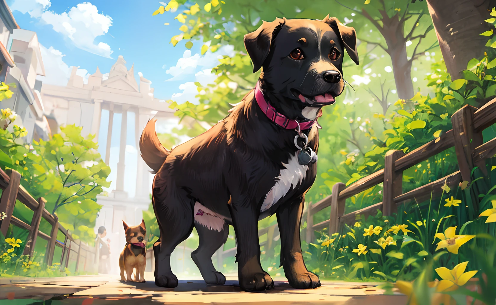 Cute dog，Labrador，There can be 1-2 dogs there，Outdoor Scene --auto --s2