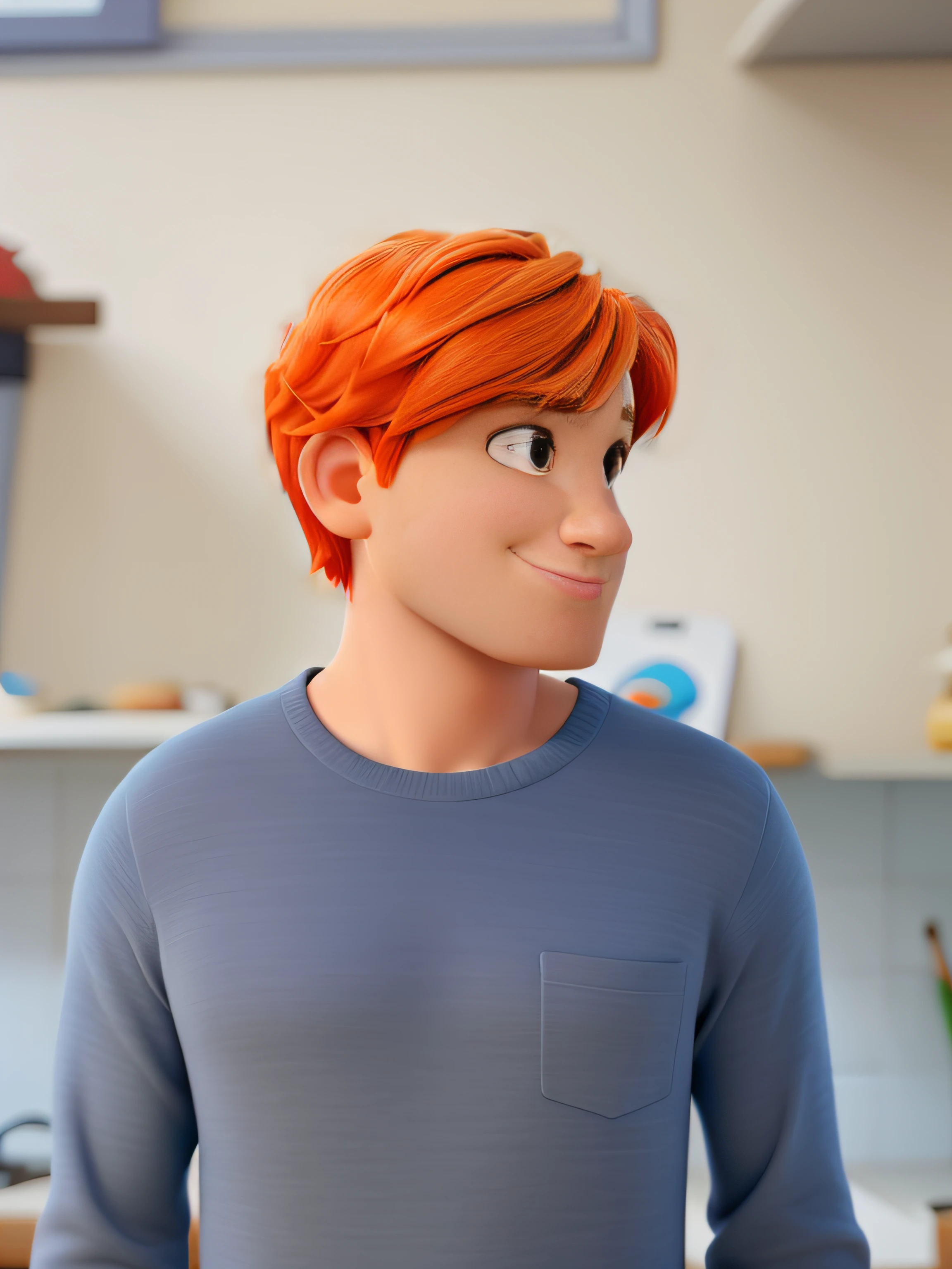 Orange hair back