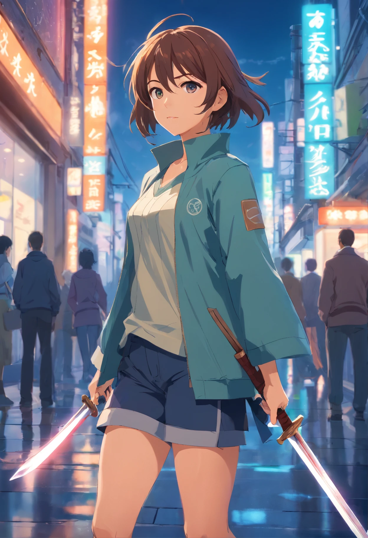 female character,Full body like,Best Quality,Ultra-detailed,Realistic,Portrait, nffsw, Professional, Vivid colors, Bokeh, girl, Keep the weapon, Detailed shielding, Sharp sword, Dynamic Pose, intense expression