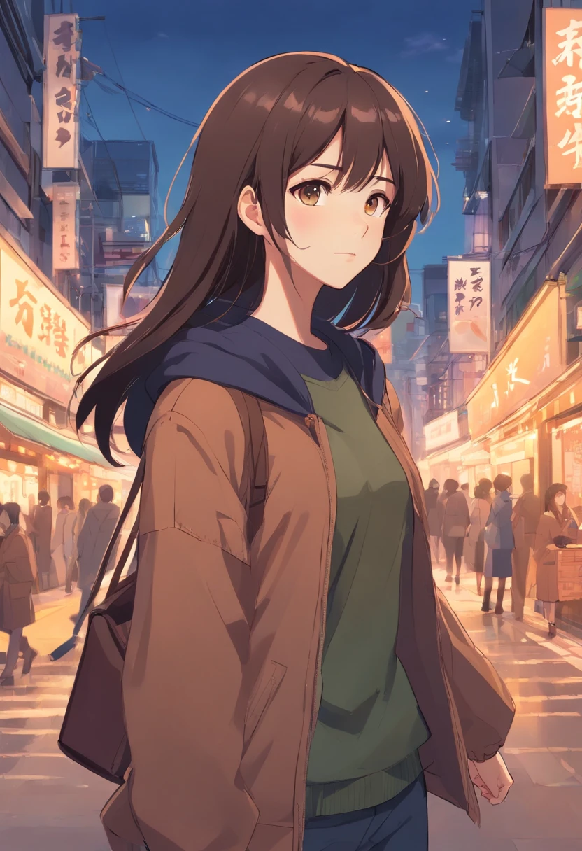 mothers, Brown hair, Bangs, Brown clothes, Long Black Hair, Bangs,