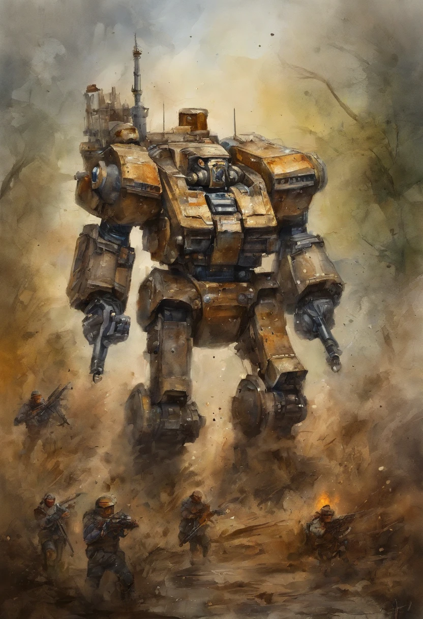 piloto de mecha, macho, pele escura, grande afro, Cansado, rule of thirds, fundo de alta qualidade, Ultra-detailed scenario, Ultra sharp focus, foto profissional perfeita, Fadigas, farda marrom, guarda florestal