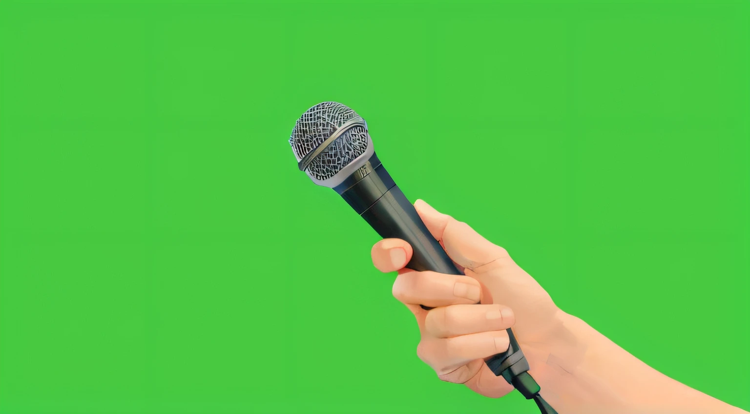 Someone has a microphone in their hands on a green screen, holding microphone, Holding a microphone, microphones, rapping into microphone, singing into microphone, sitting in front of a microphone, giving speech, microphones, speech, standing microphones, Handset in hand, singers, Talking, singing for you, green screen background, Singing, holding a staff, Solid Backgroud