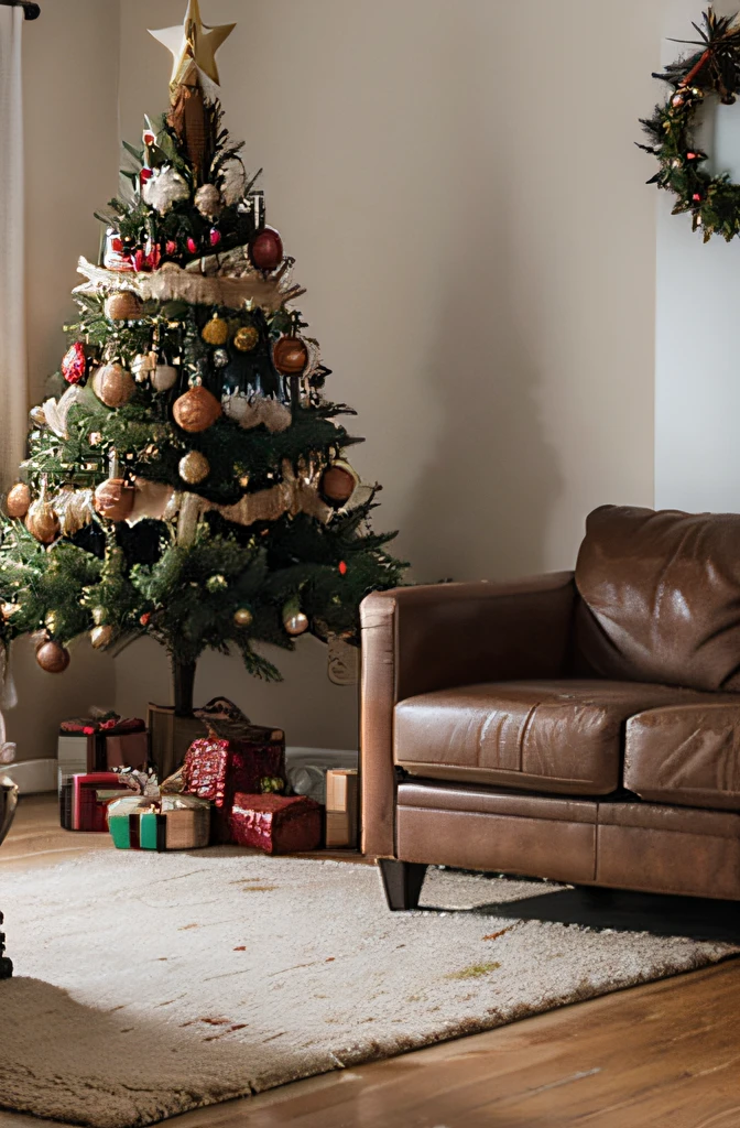 Christmas living room,8k,professional photoshooting