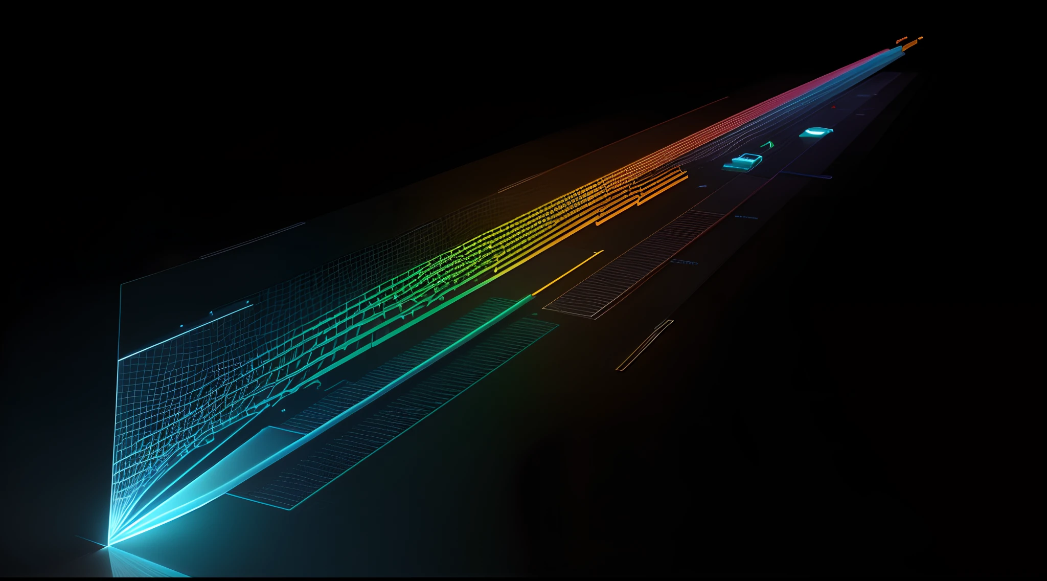 Engaging 3D visualization featuring stunning graphs、glinting