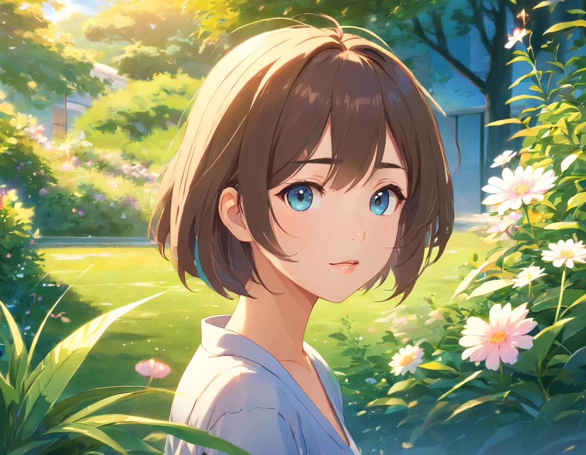 (best quality,4k,8k,highres,masterpiece:1.2),ultra-detailed,realistic, HDR,UHD,girl in a garden,beautiful detailed eyes,beautiful detailed lips,extremely detailed eyes and face,longeyelashes,portrait,high fashion,captivating pose,soft natural light,sunlit garden,summer afternoon,flower-filled background,vibrant colors,blurred background,blending shadows,transparent fabric flowing in the wind,playful and carefree expression