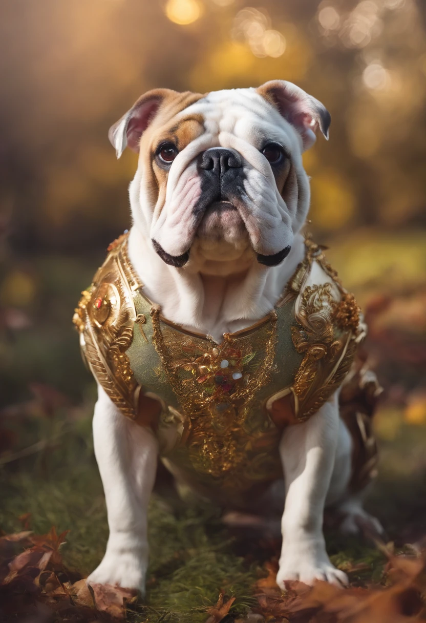 English Bulldog,o cachorrinho,raios de sol