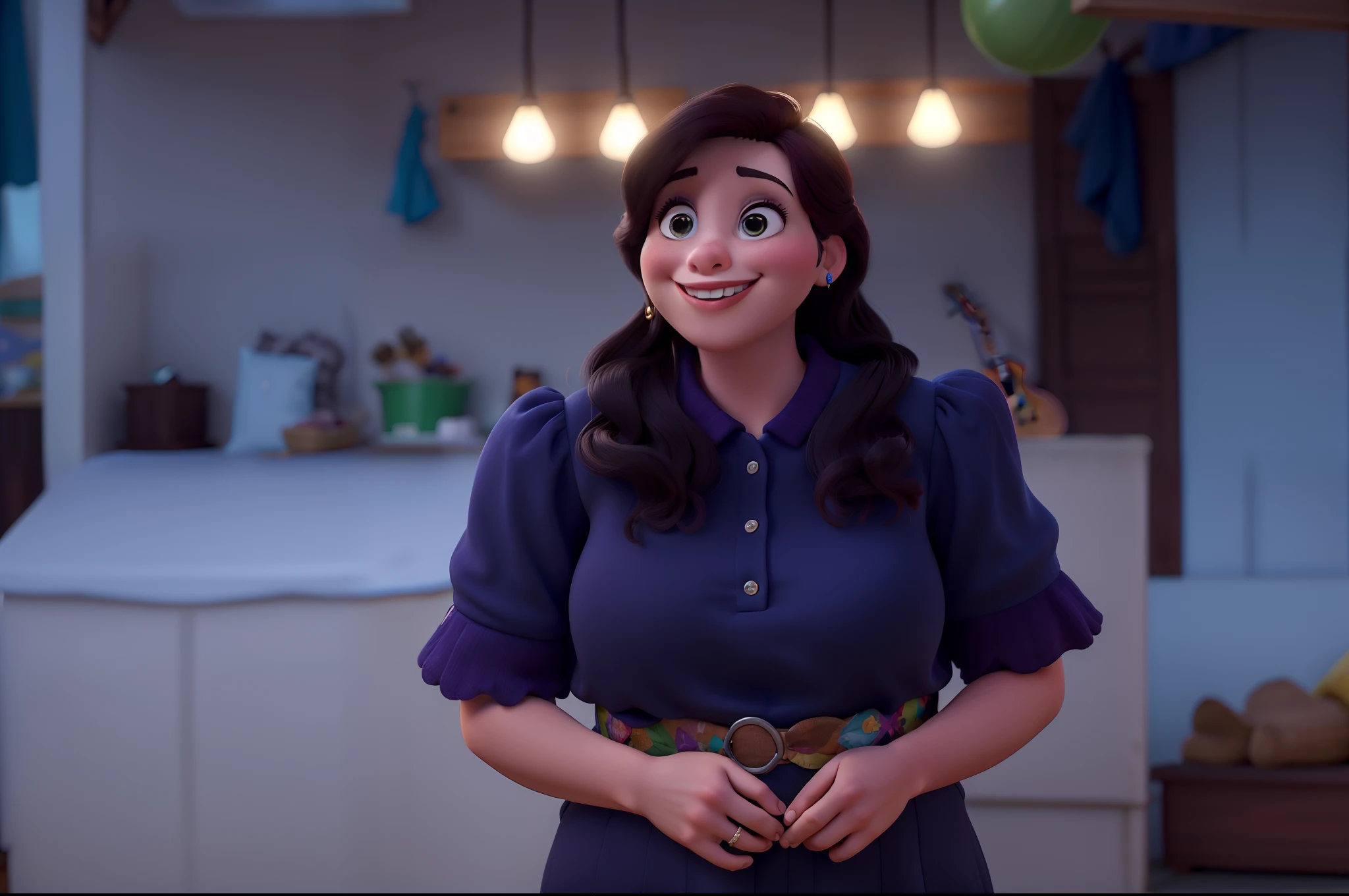 Criar post estilo Disney Pixar mulher sorrindo com o tema Minha Prioridade Cantora Delma Freitas