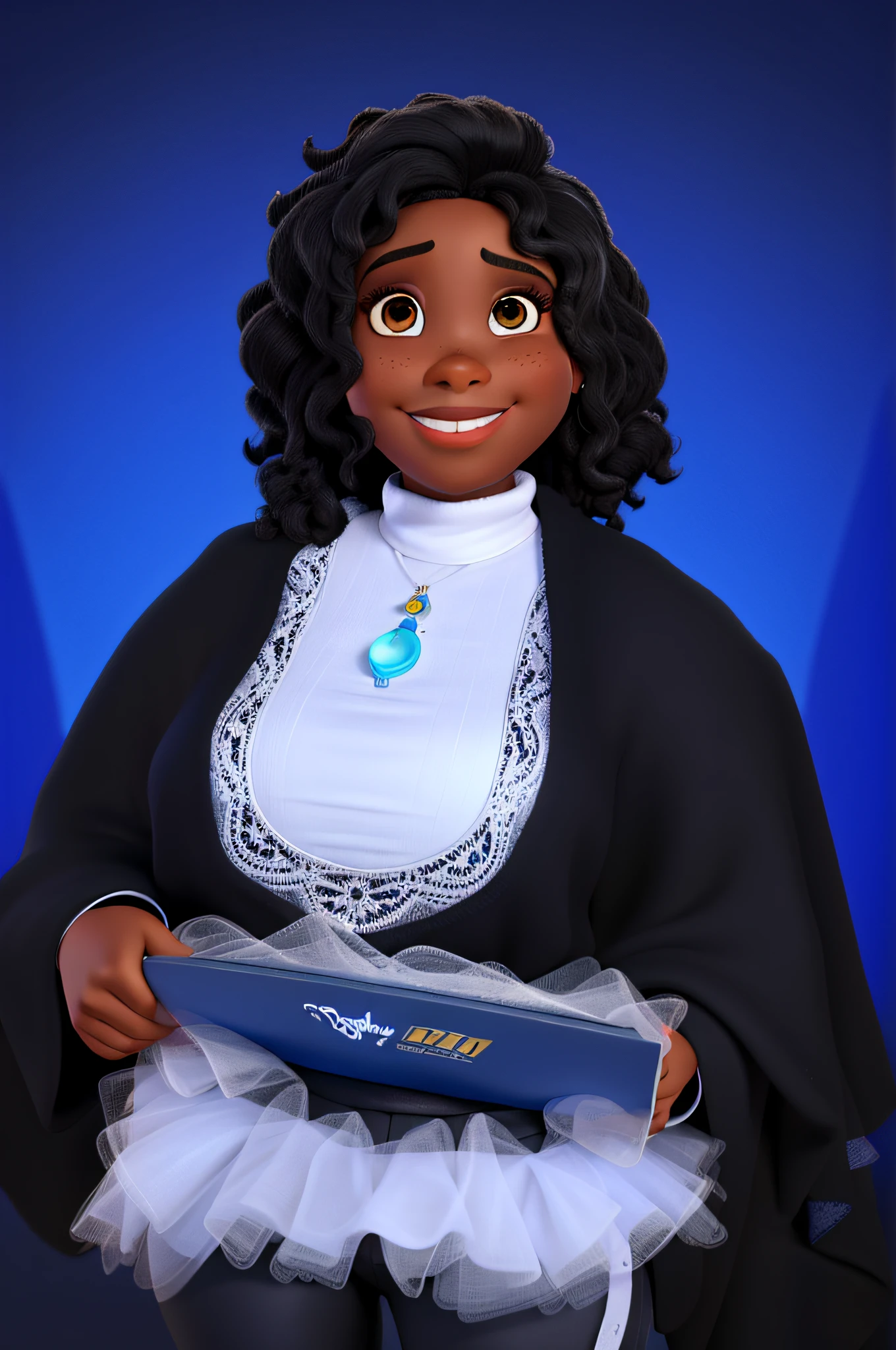 Uma mulher negra estilo disney pixar, alta qualidade, melhor qualidade