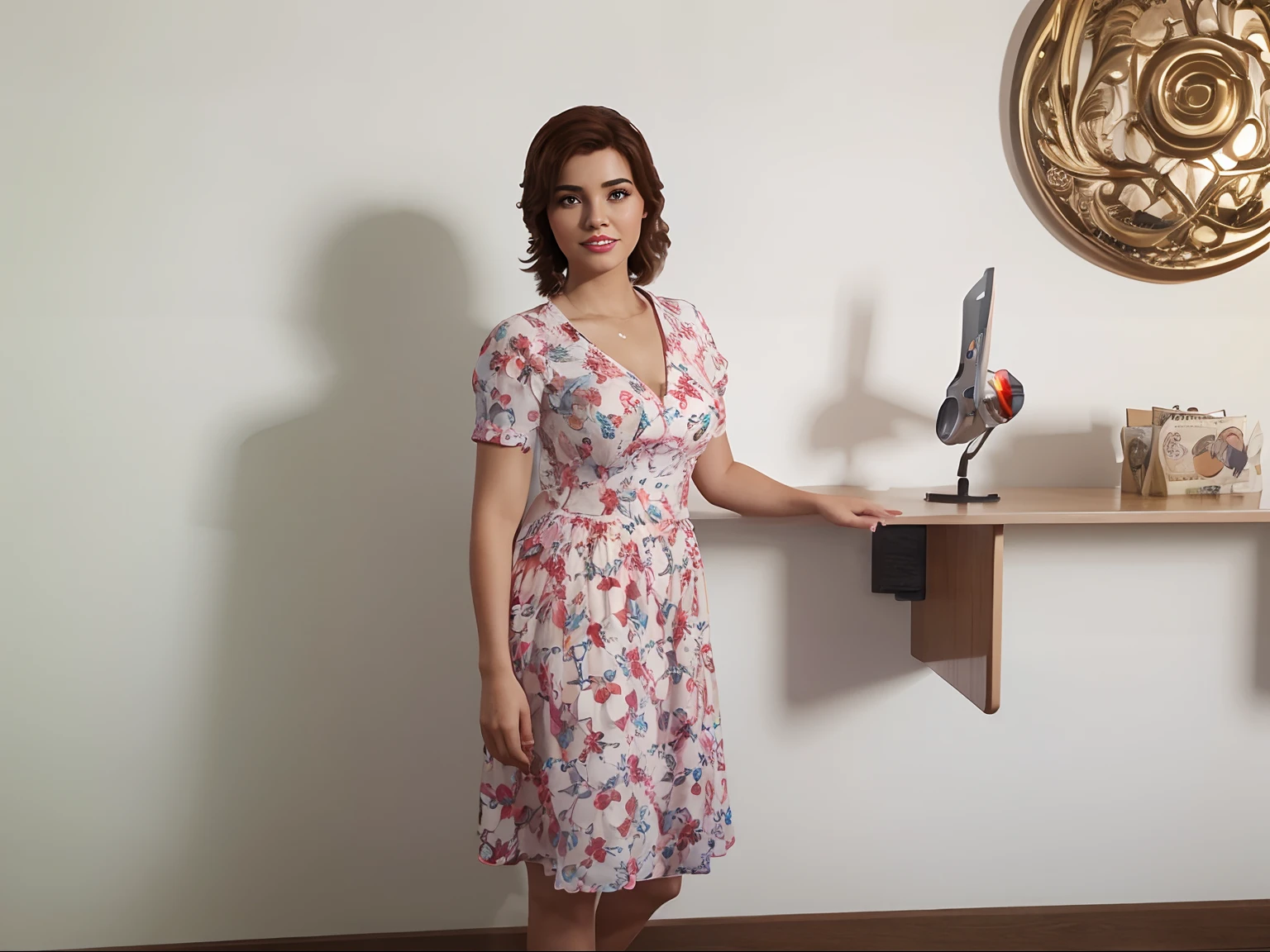 Make a Disney Pixar-style picture, em 3D, obra-prima, de melhor qualidade, A beautiful lady standing