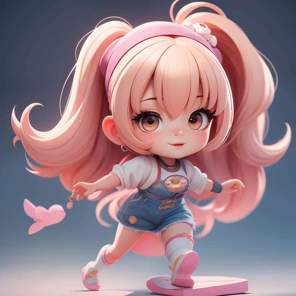 a super cute girl, (((name lisa))), Look up details 17 / 5.000 Translation results Translation results she is running full body, dreamy cute hair accessoriesPopmart Blind Box, IP design, clean and bright background3D rendering, OC rendering, 8k, soft focus, fine Glossysuper detail --ar 3:6 50 --q 2 --niji 5 --style expressive --s 2