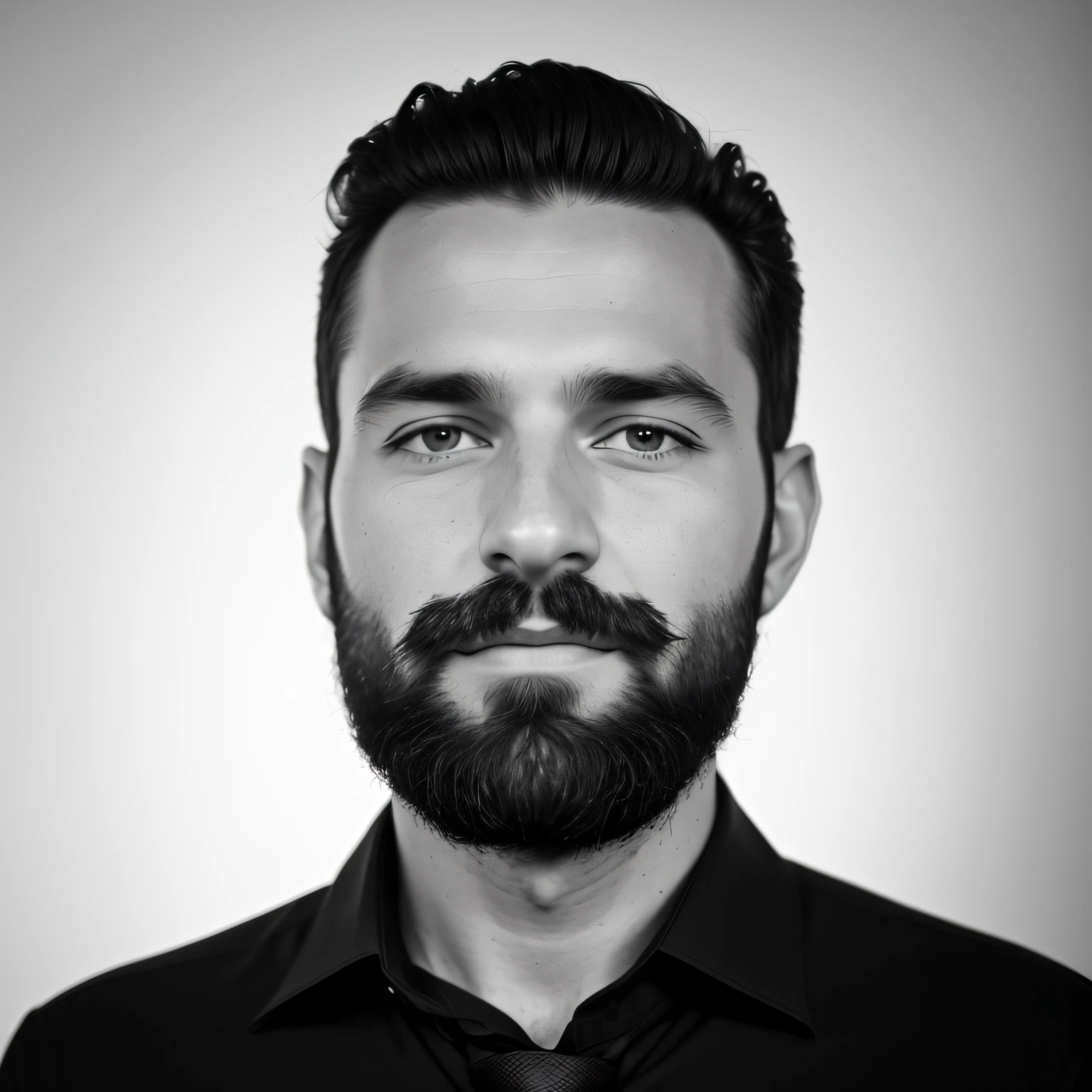 arafed man with a beard and a black shirt and tie, adam varga, markus vogt, tomasz strzalkowski, sebastian ludke, andreas m wiese, avatar for website, andrew dickson, steffen sauerteig, rich evans, b&w photo, lead designer greg rutkowski, 2 0 0 0's photo, martin sharp