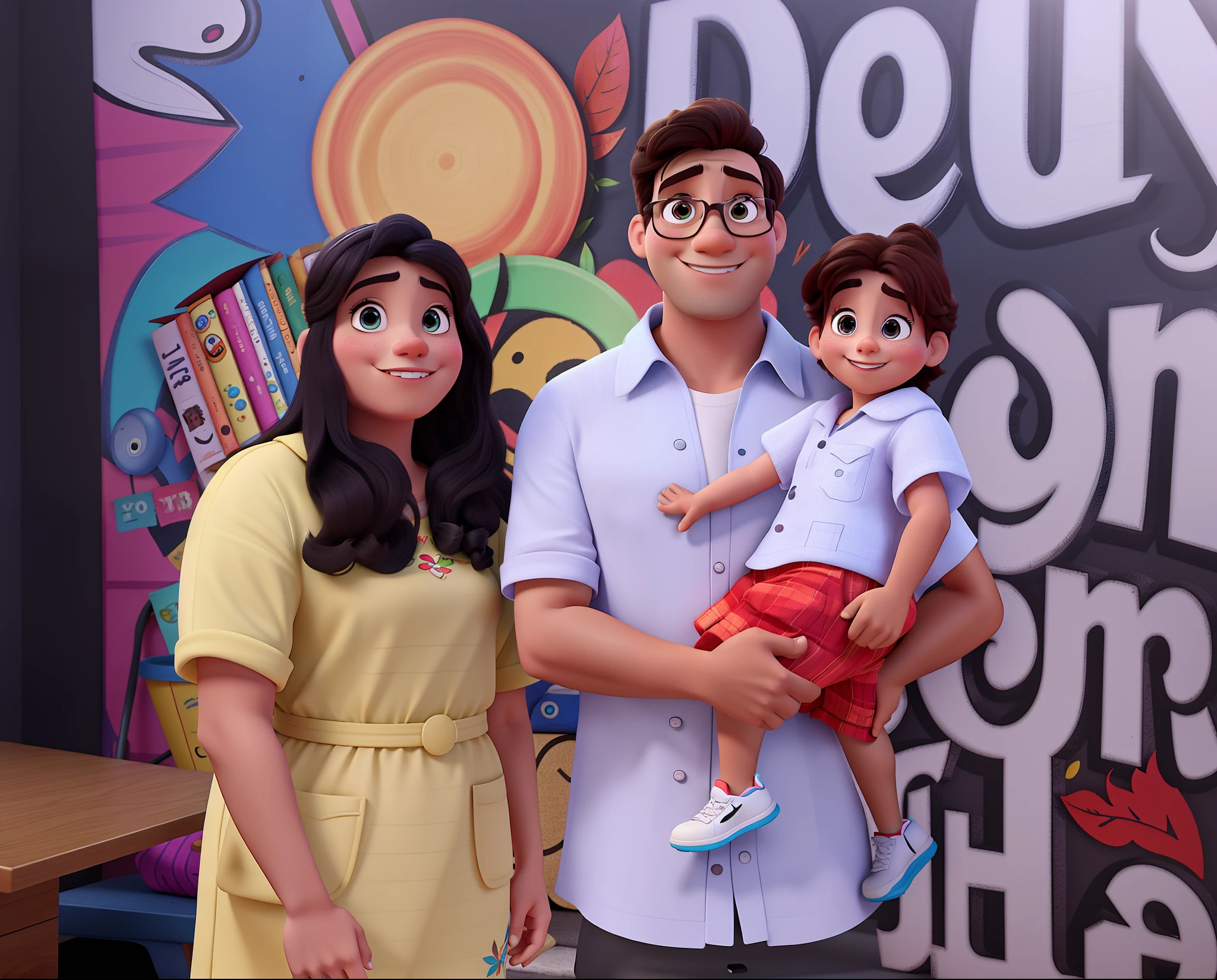Um poster no estilo 3d inspirado na pixar/disney