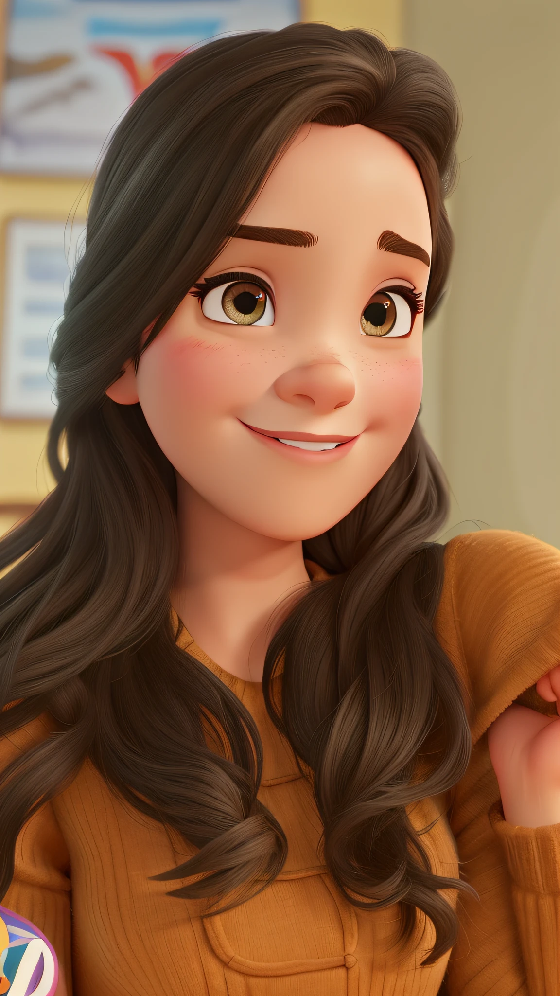 Uma mulher estilo disney pixar, alta qualidade, melhor qualidade