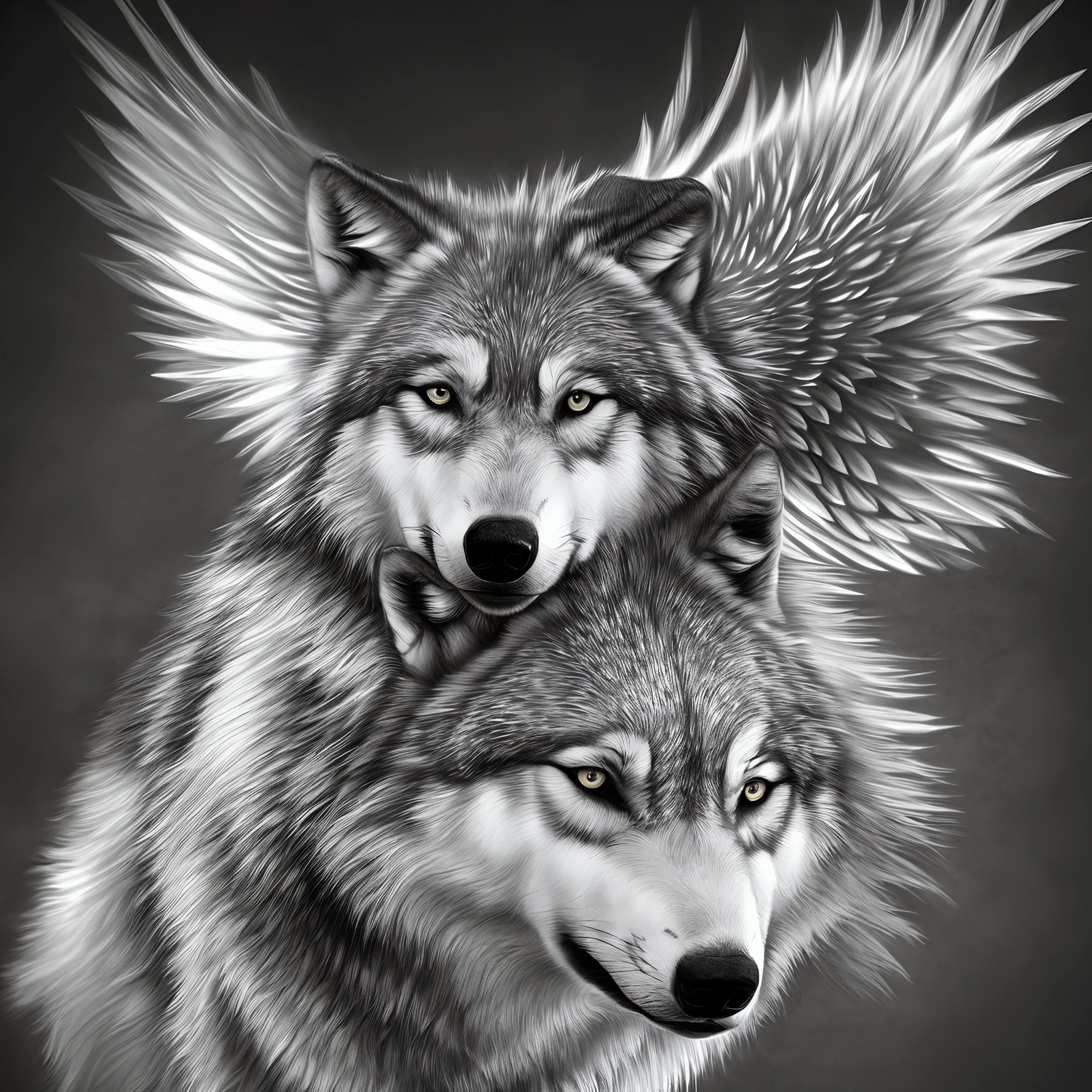 Wolf with wings