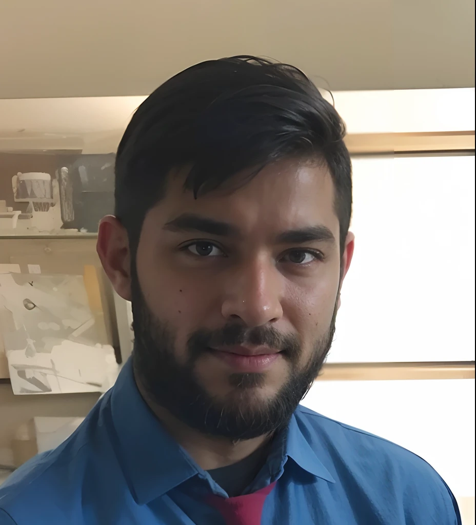 Portrait of a boy standing with a beard